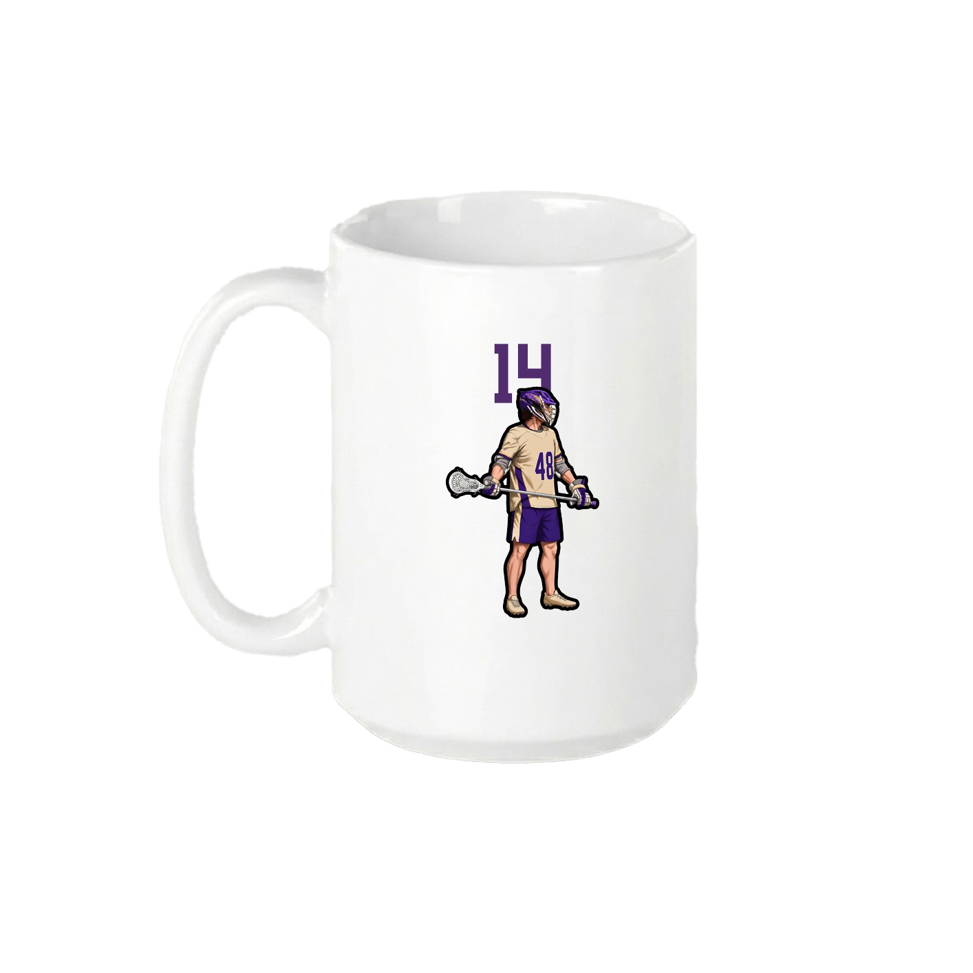 15oz Coffee Mug — Number Top in White