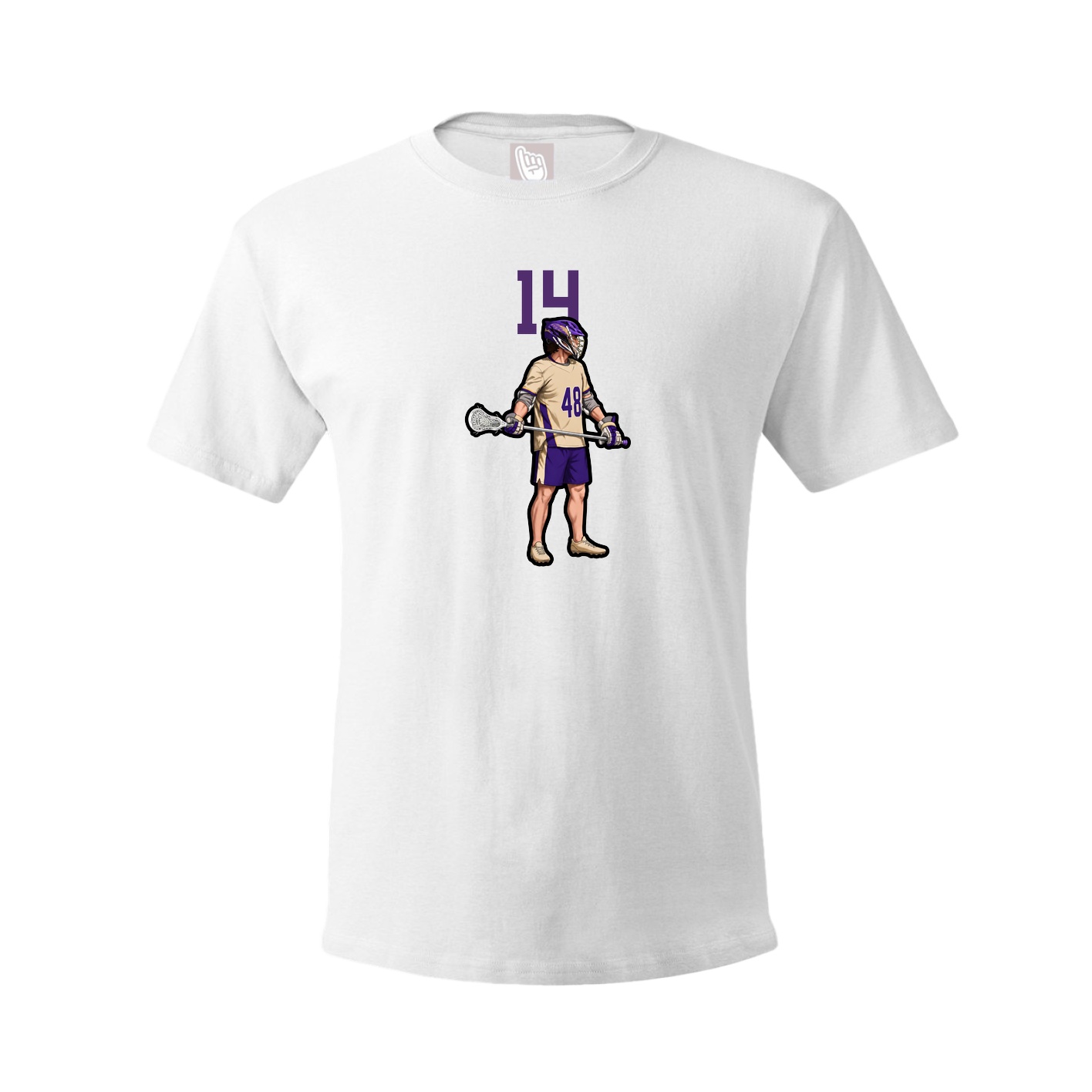 Youth Tee — Number Top in White