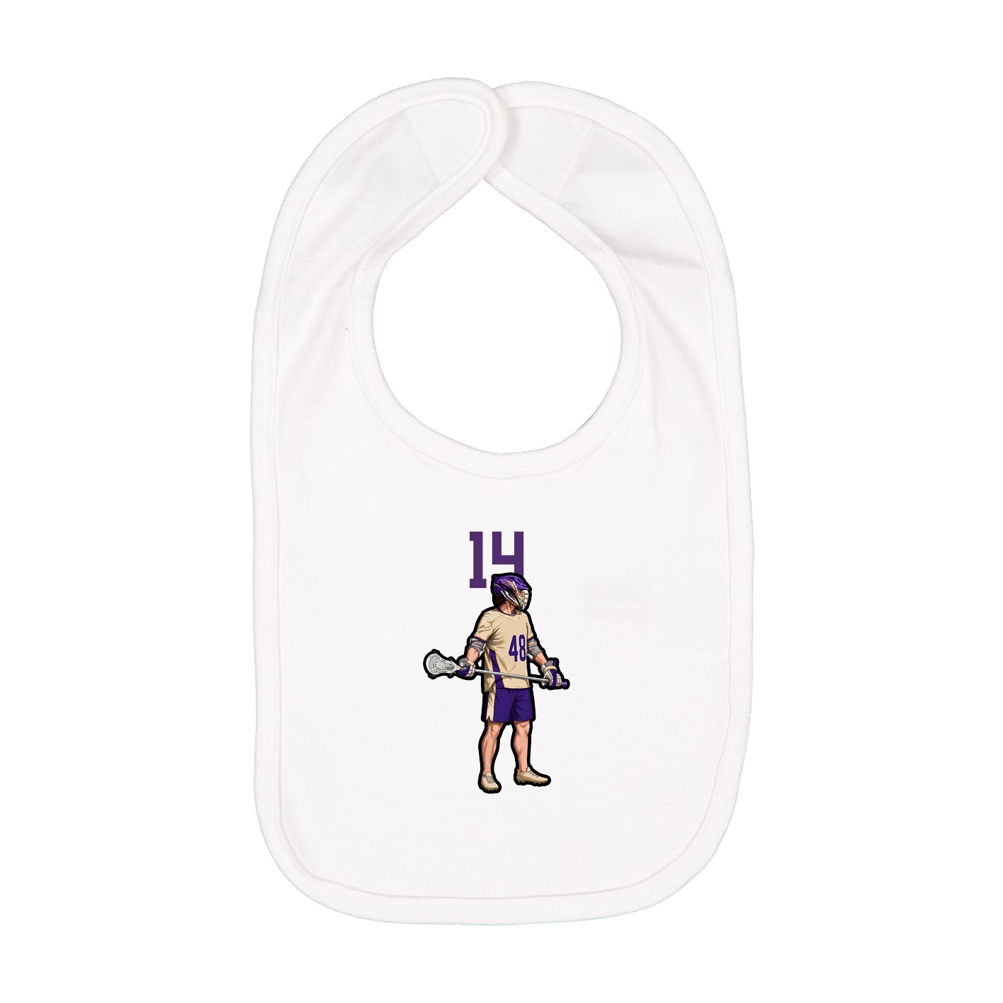 Infant Bib — Number Top in White