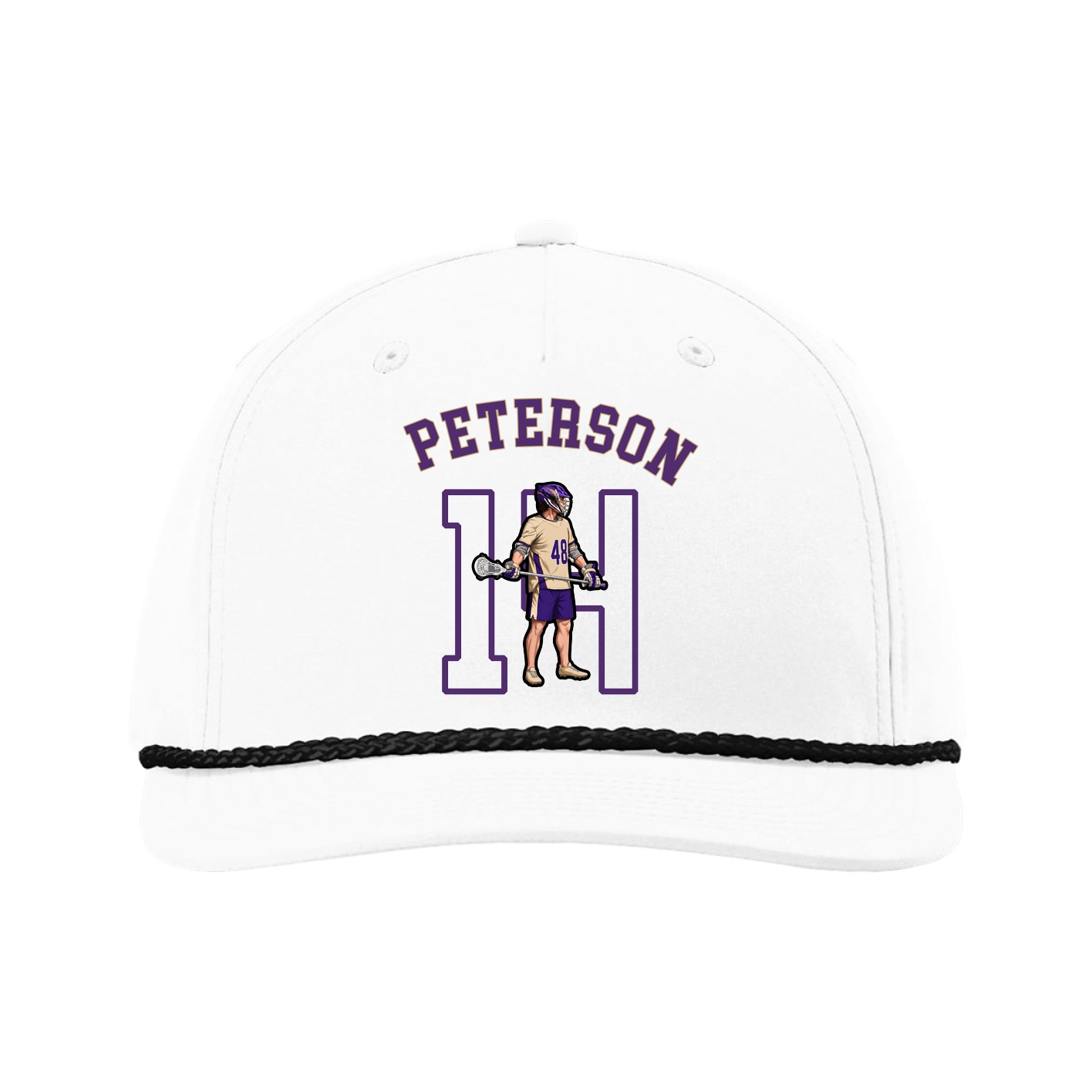 Five-Panel Classic Rope Cap — Shirsey Arch in White