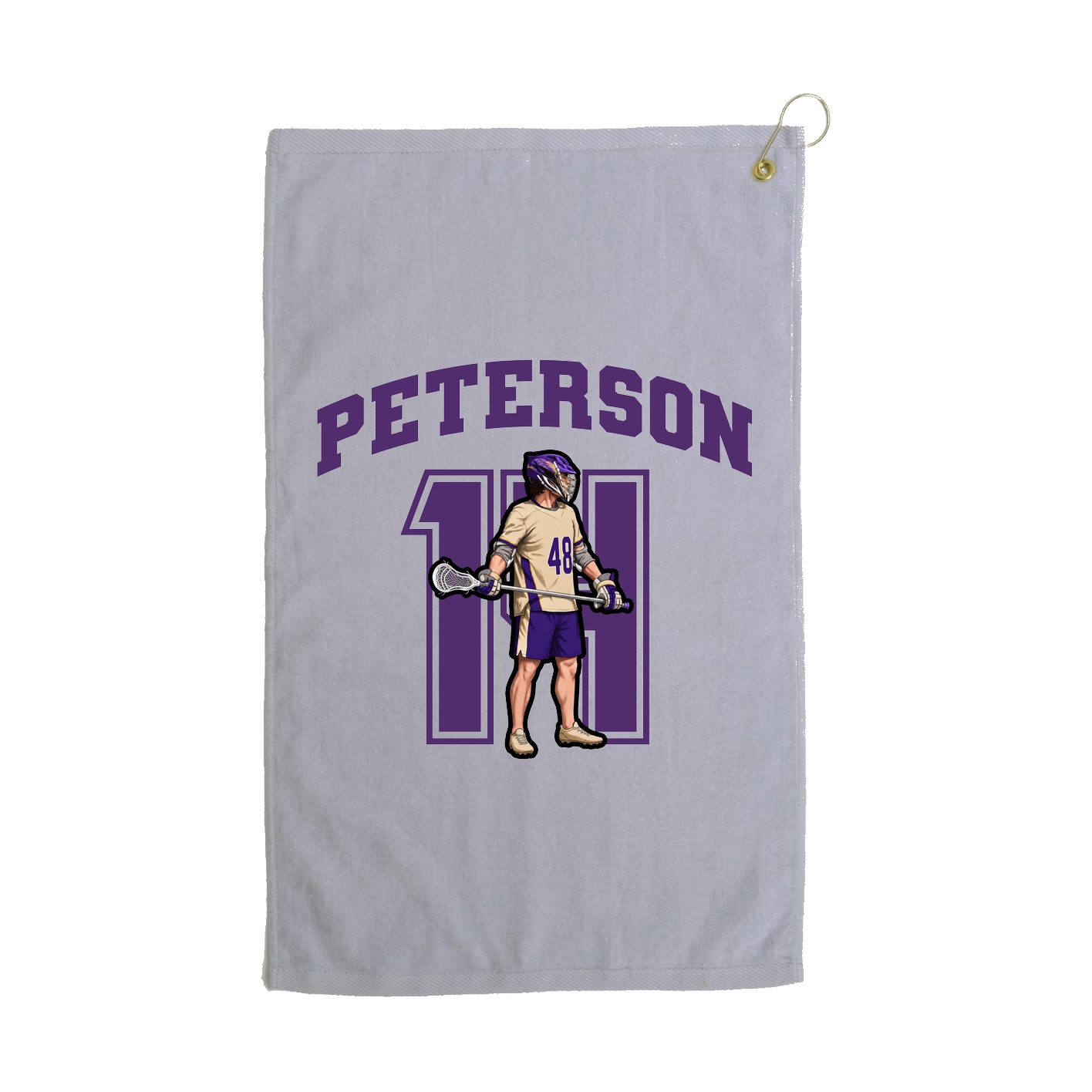 Golf Towel — Number in Grey