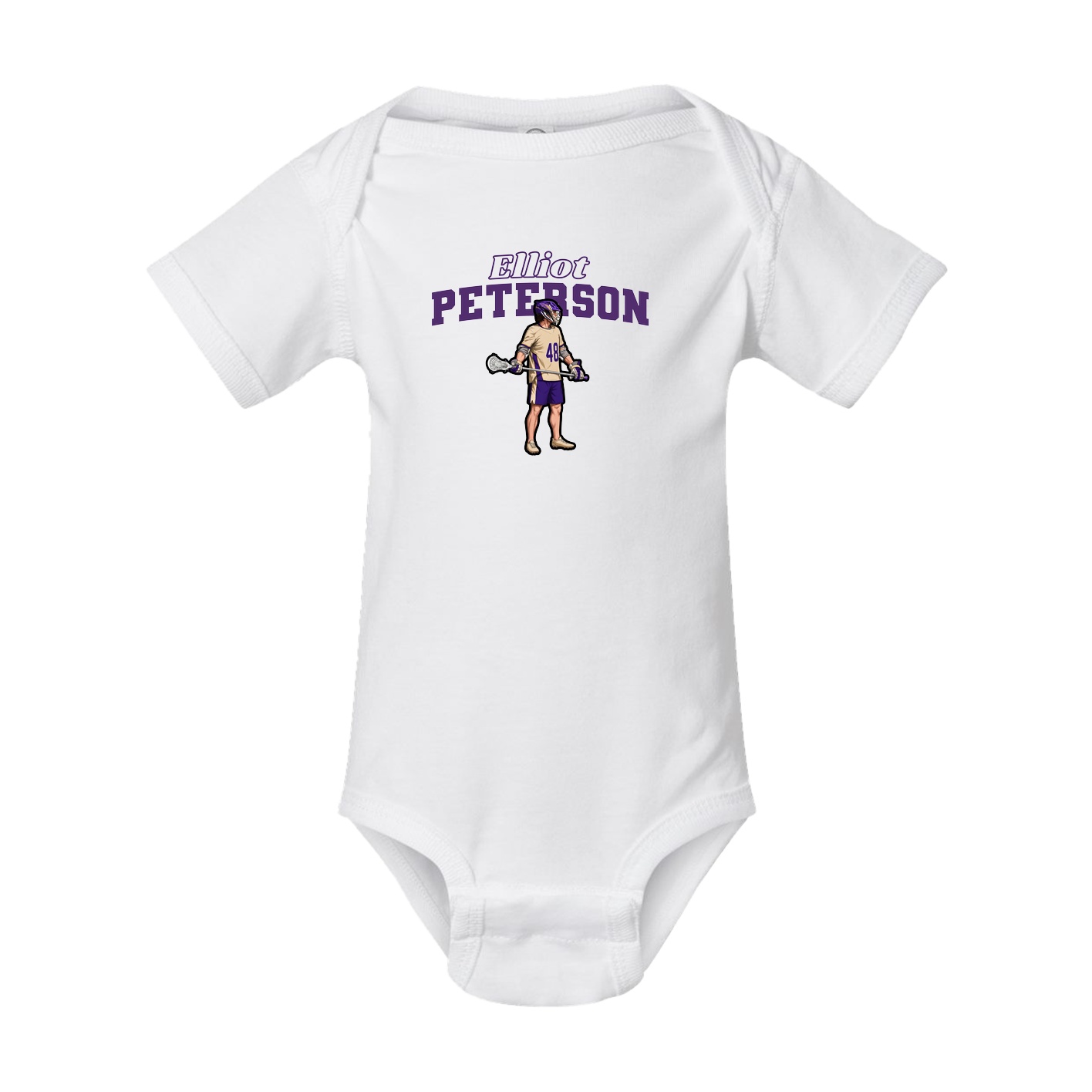 Baby Onesie — Name Arch in White