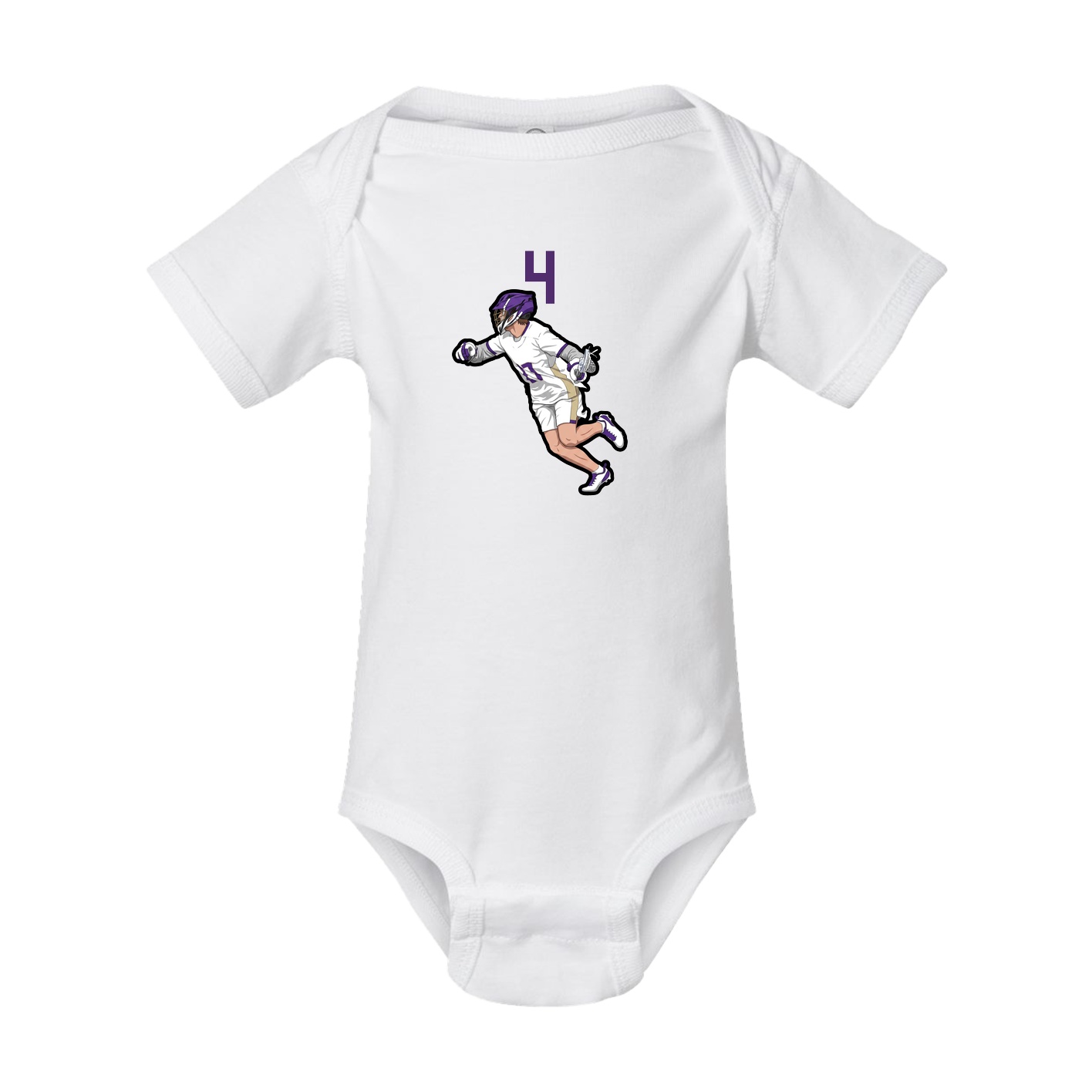 Baby Onesie — Number Top in White