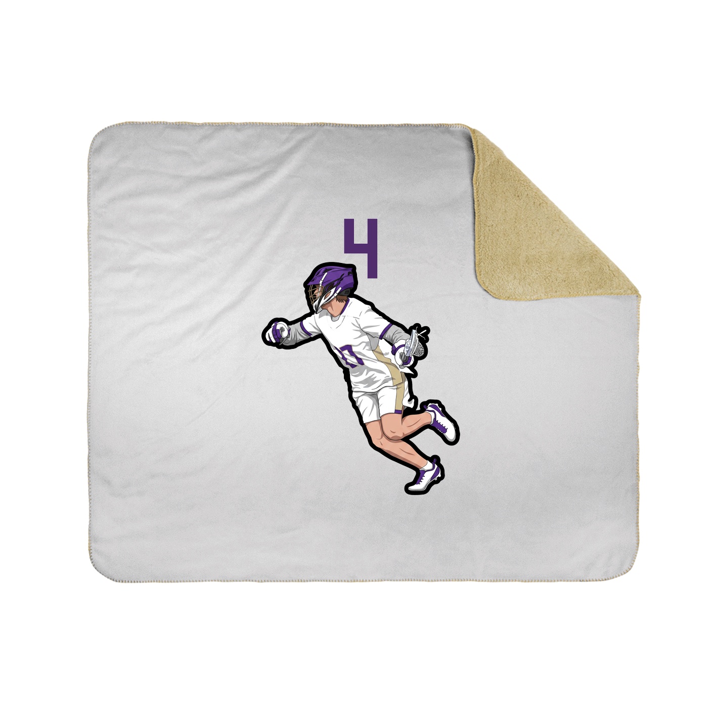 Throw Blanket — Number Top in White