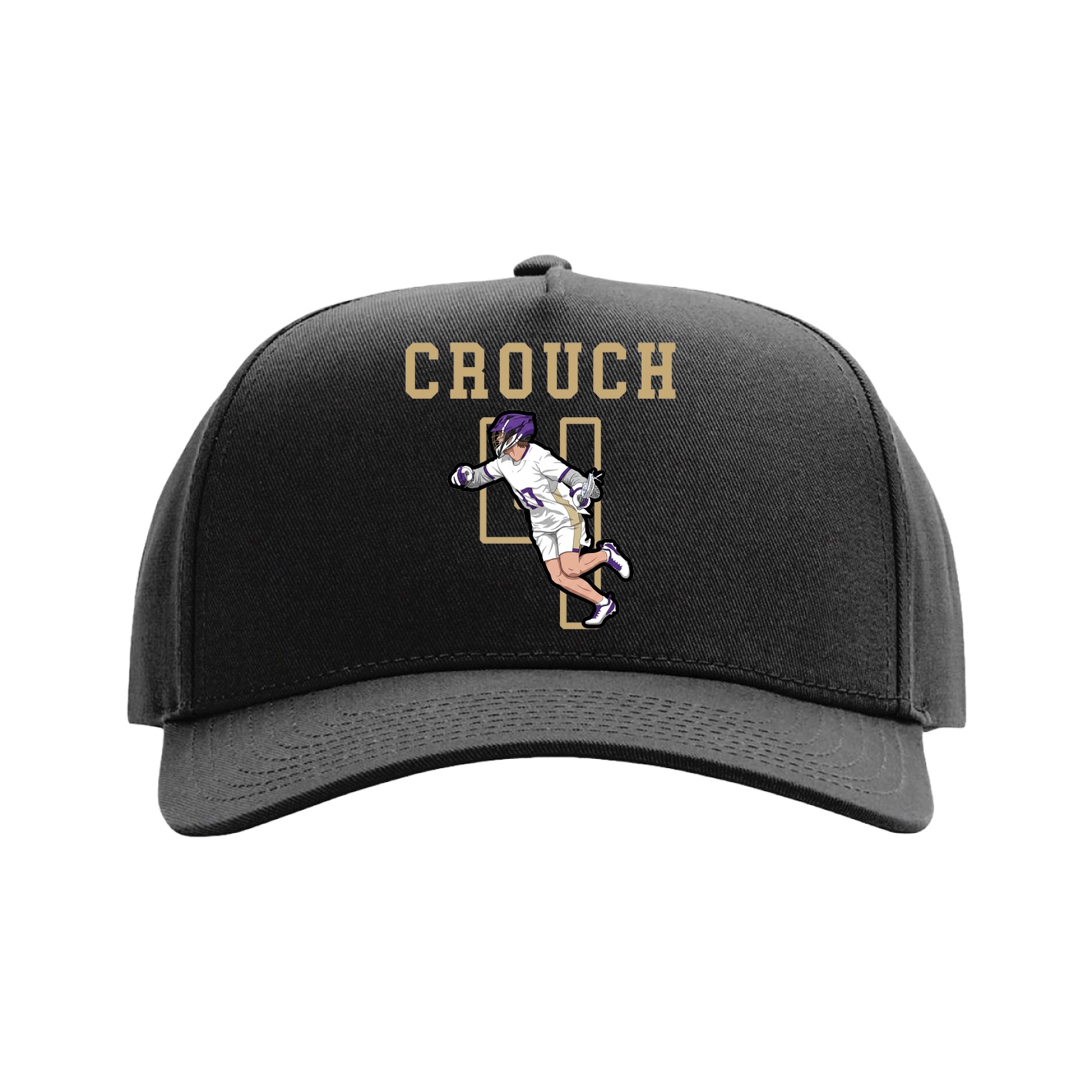 Full Fabric Five-Panel Champ Cap — Shirsey in Black