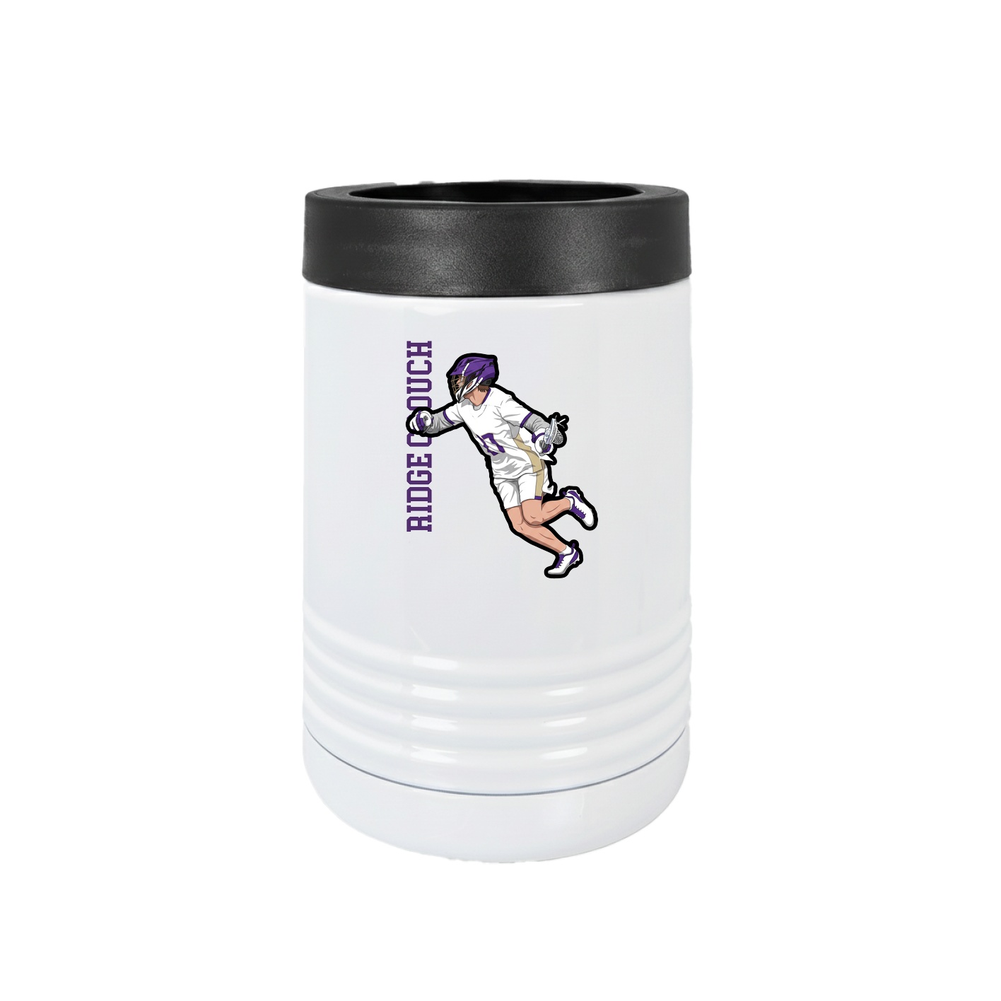 Beverage Holder — Name Vertical in White