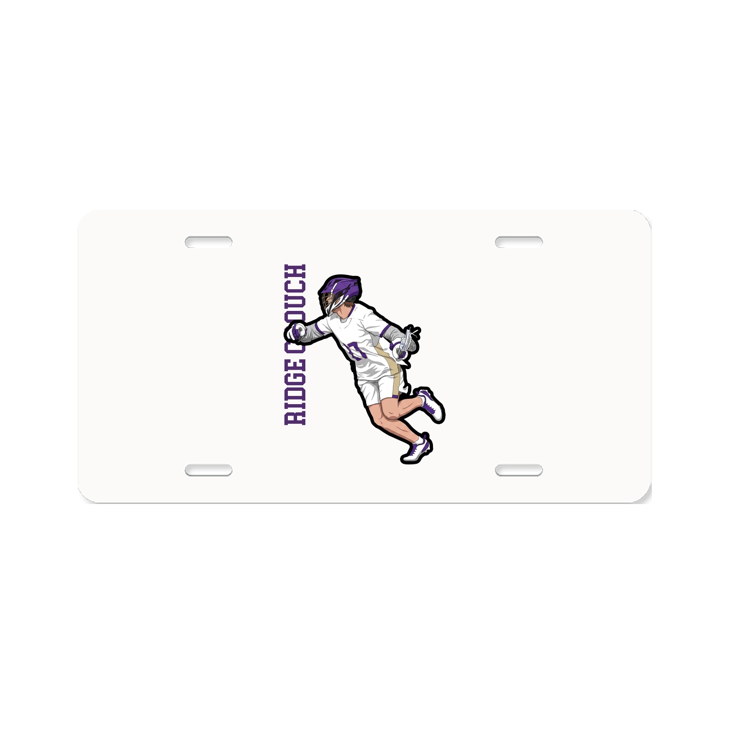License Plate — Name Vertical in Classic