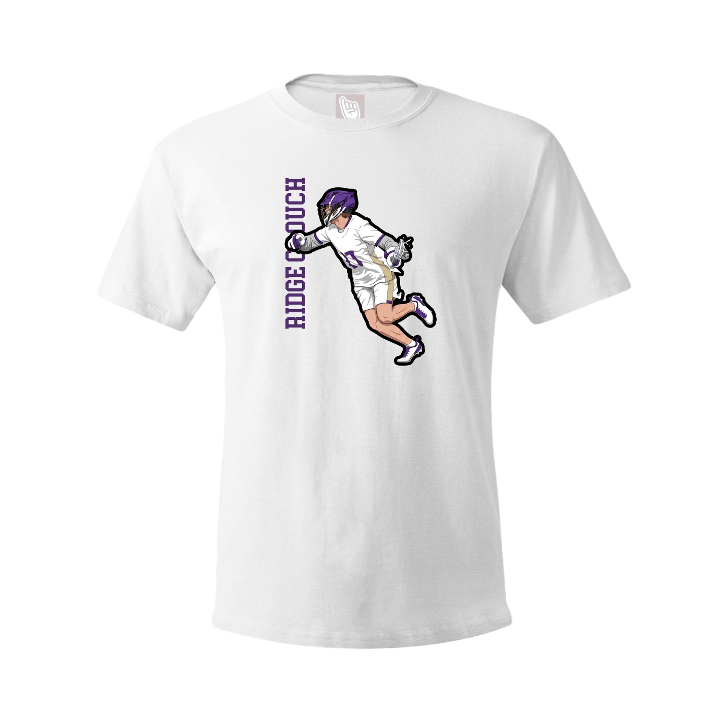 Youth Tee — Name Vertical in White
