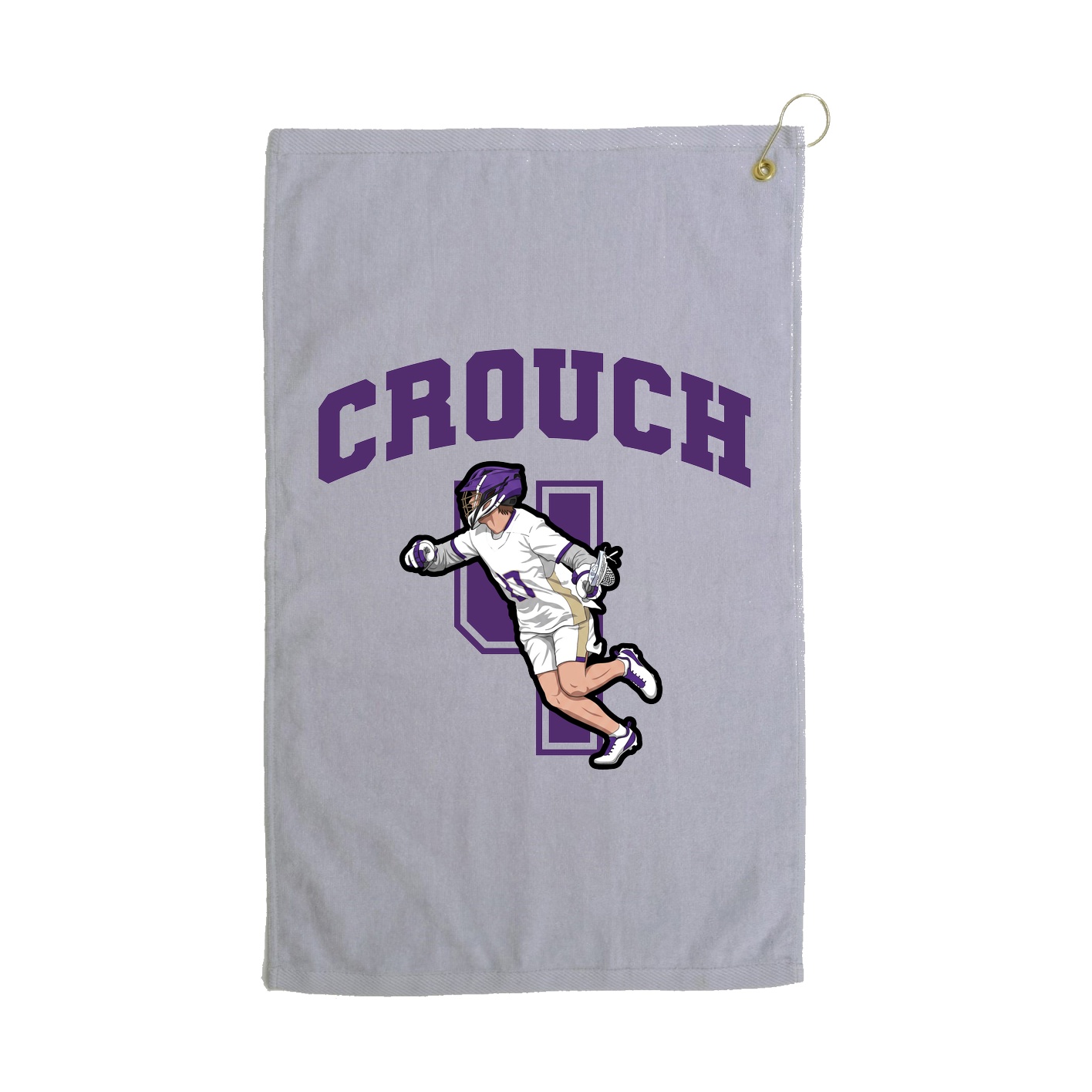 Golf Towel — Number in Grey