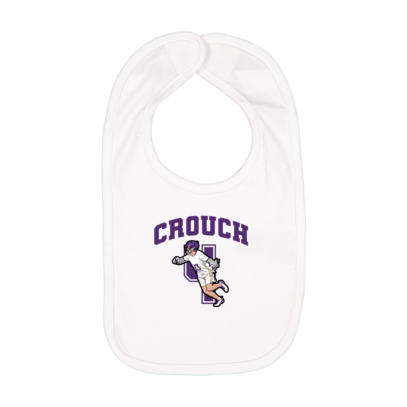 Infant Bib — Number in White