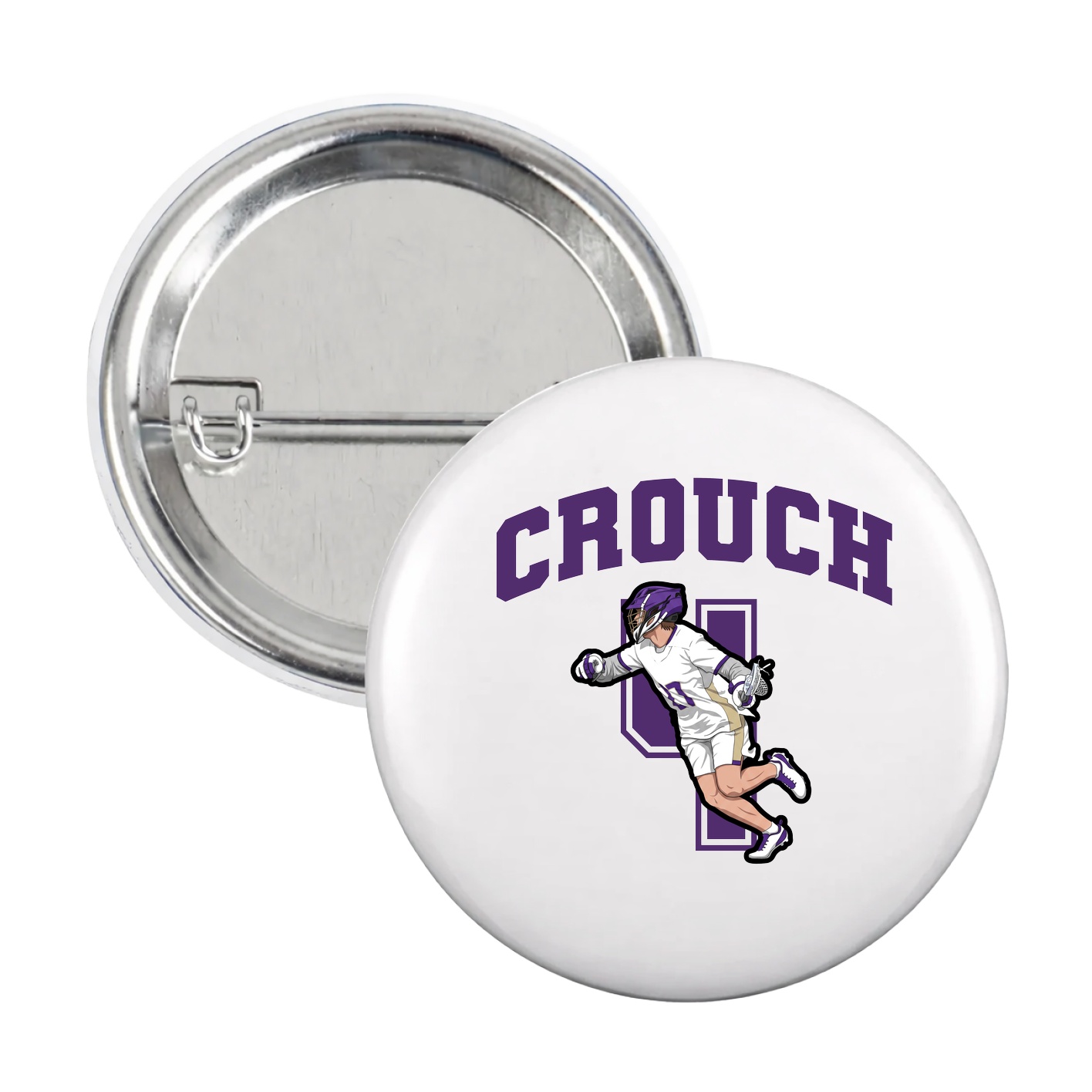 Game Day Button — Number in White