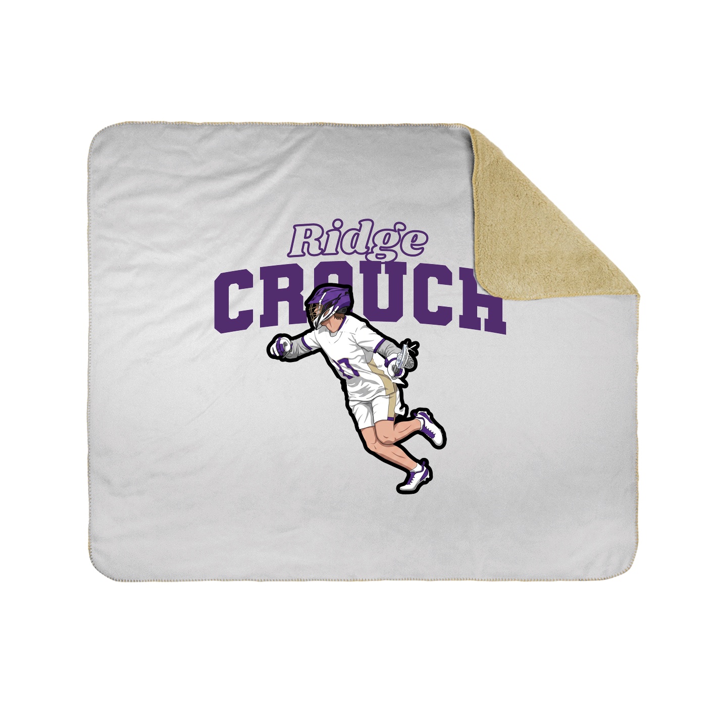 Throw Blanket — Name Arch in White