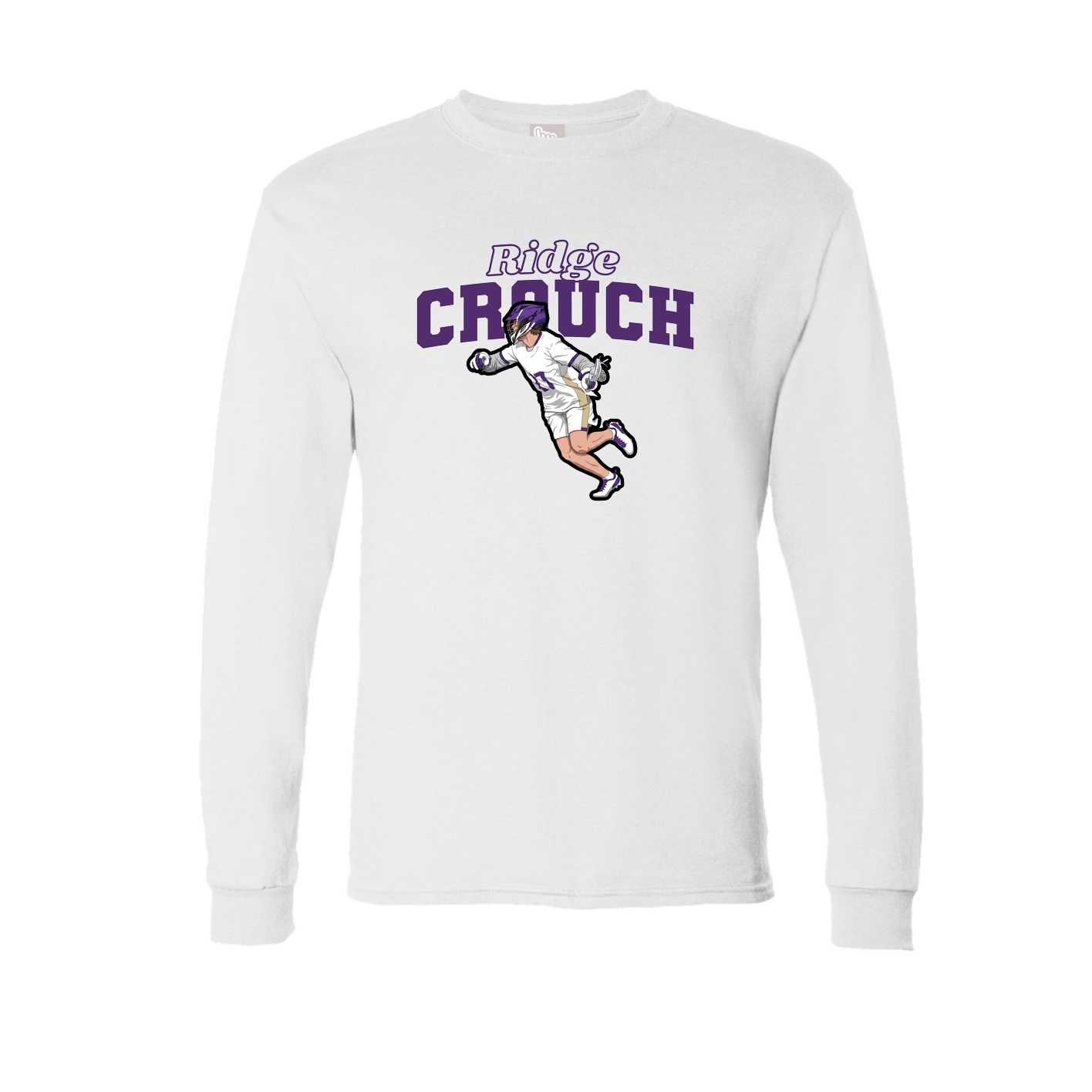 Long Sleeve Tee — Name Arch in White
