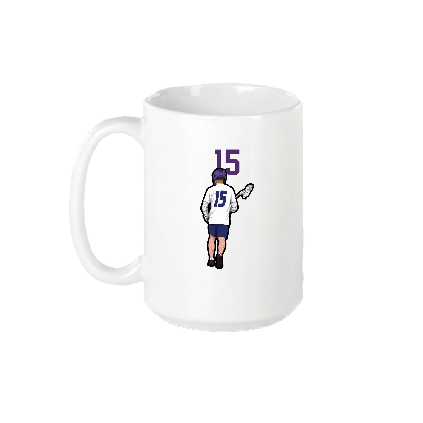 15oz Coffee Mug — Number Top in White