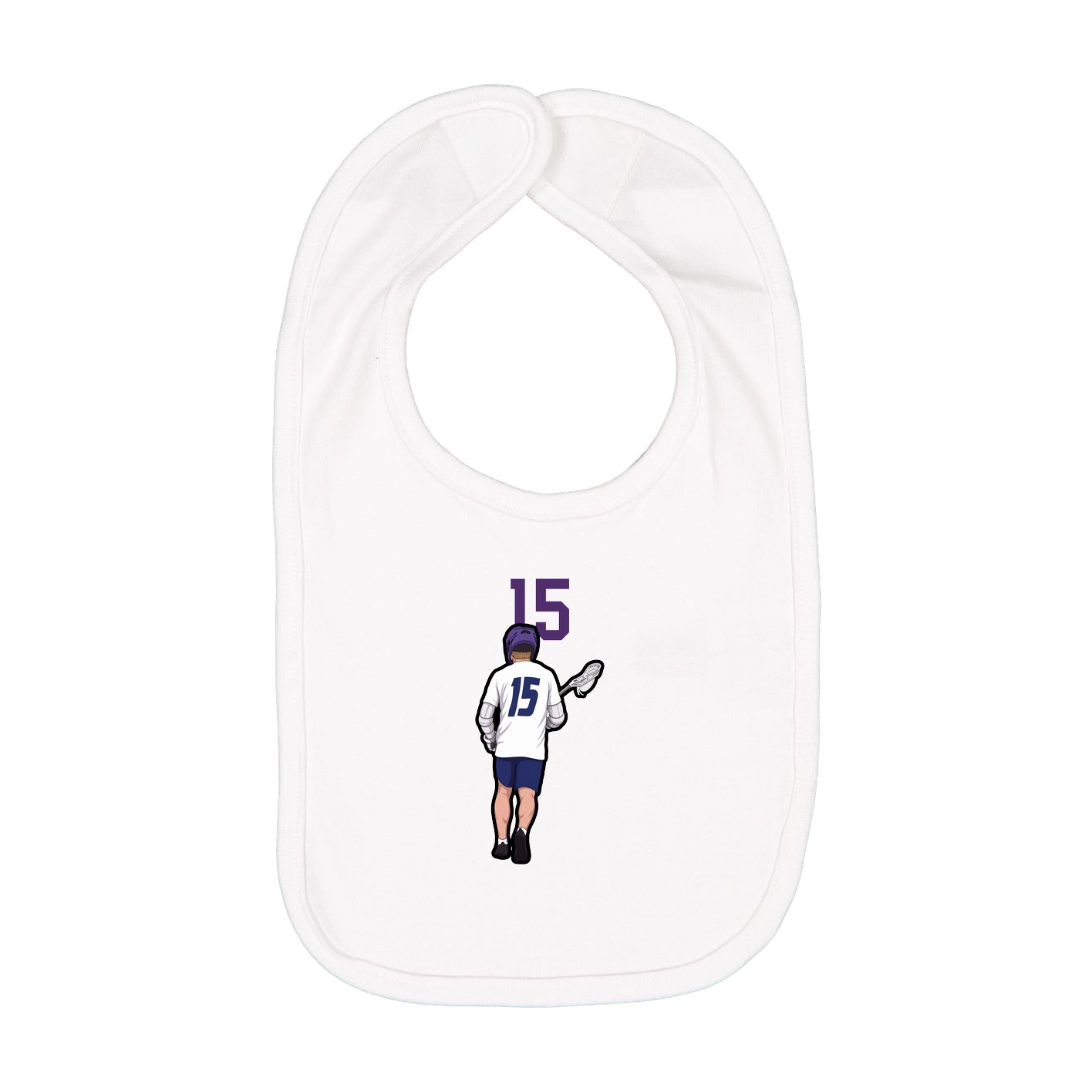 Infant Bib — Number Top in White