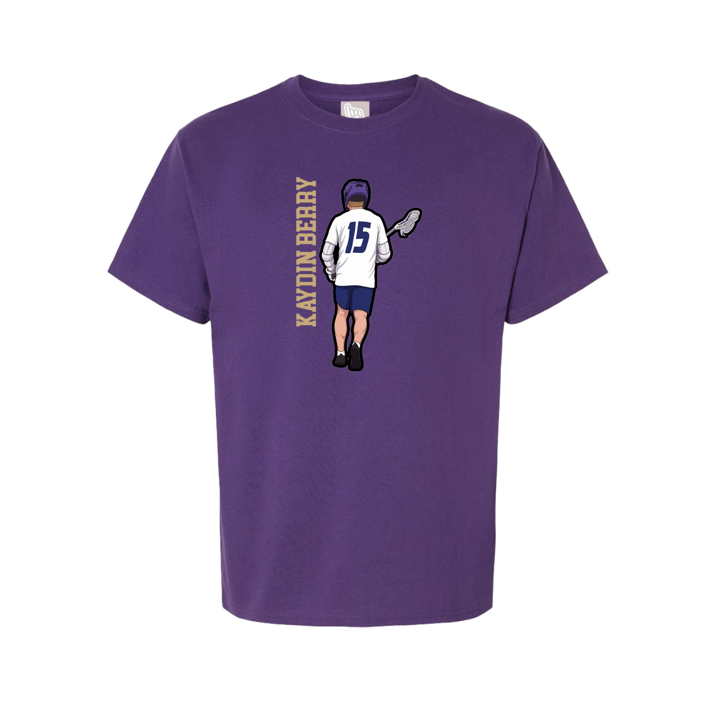 Tee — Name Vertical in Purple