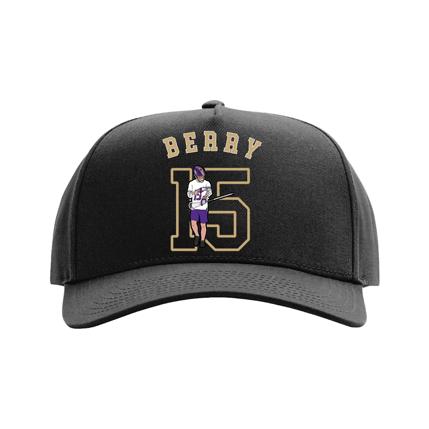 Full Fabric Five-Panel Champ Cap — Shirsey Arch in Black