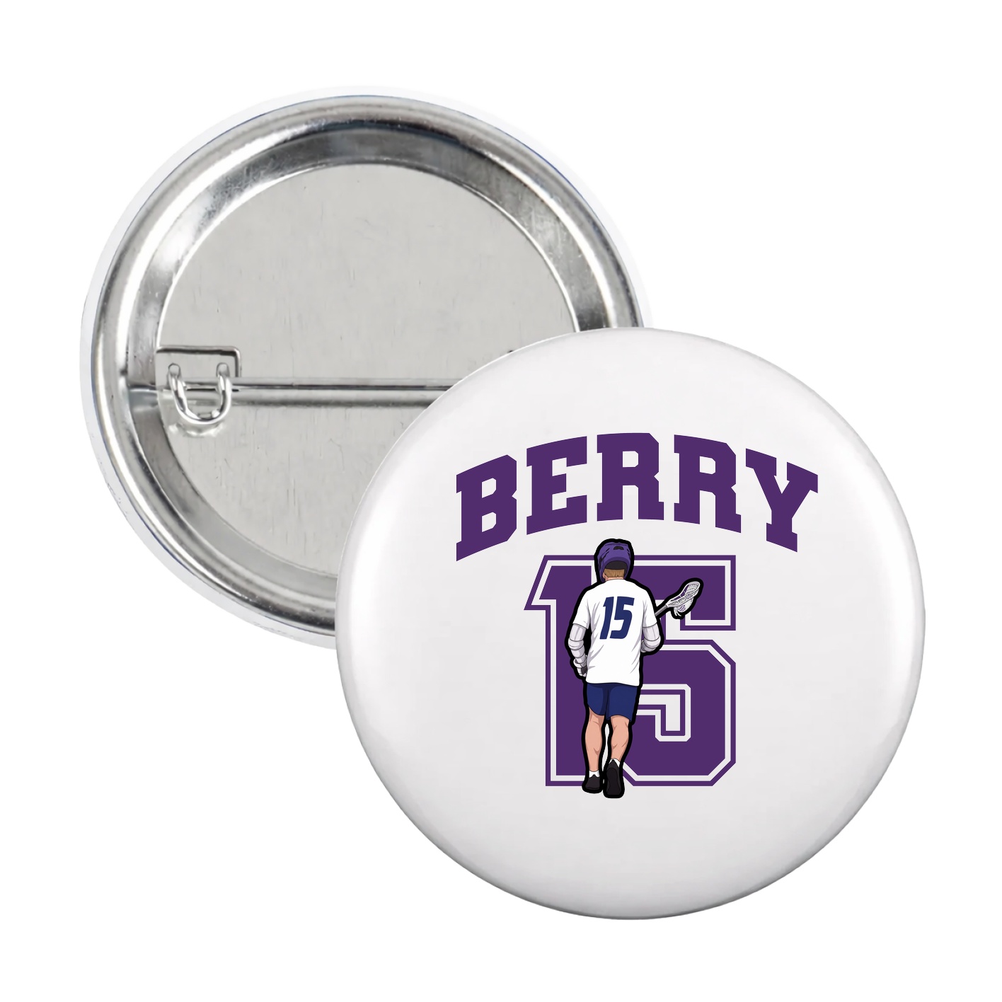 Game Day Button — Number in White