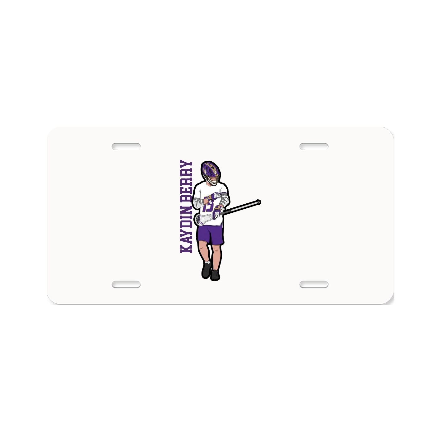 License Plate — Name Vertical in Classic
