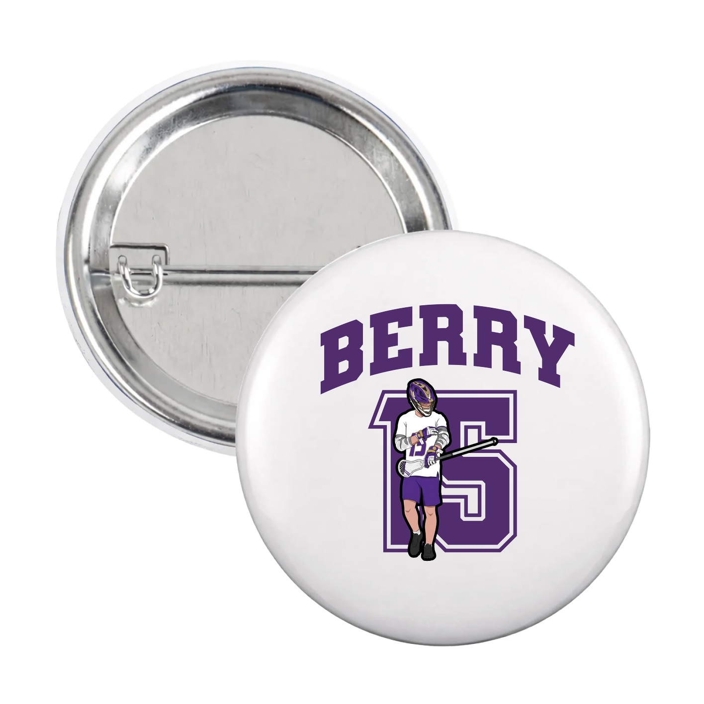 Game Day Button — Number in White