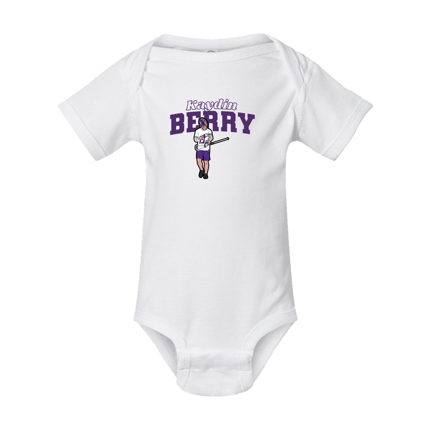 Baby Onesie — Name Arch in White