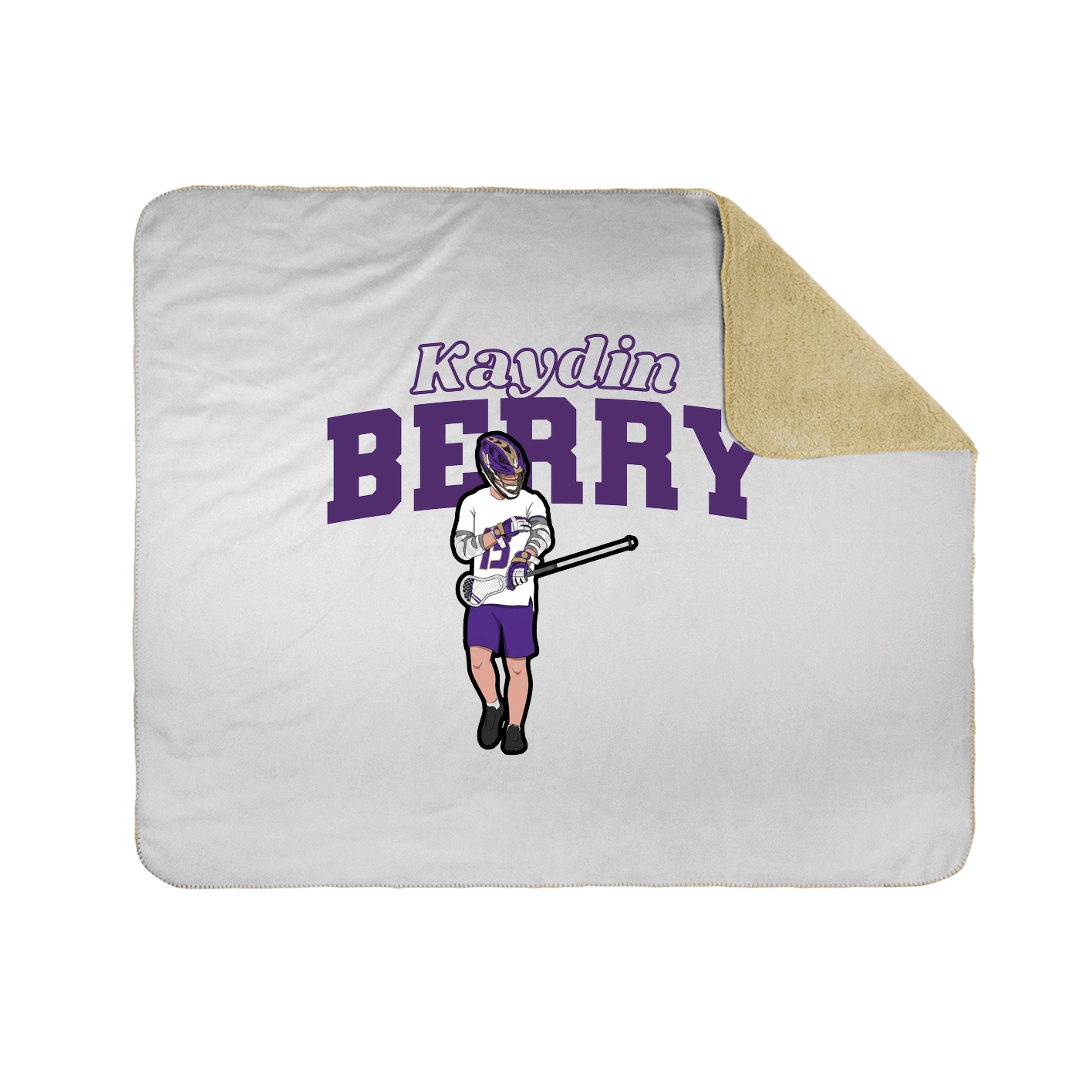Throw Blanket — Name Arch in White