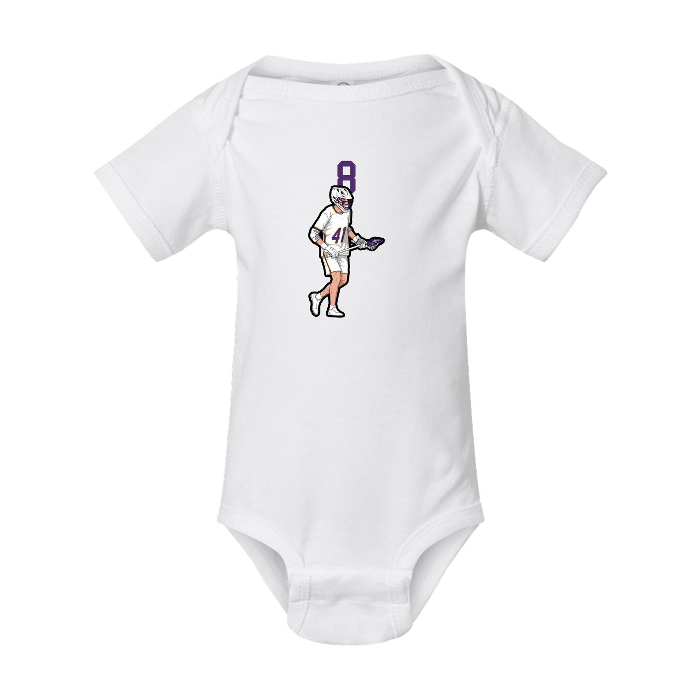 Baby Onesie — Number Top in White