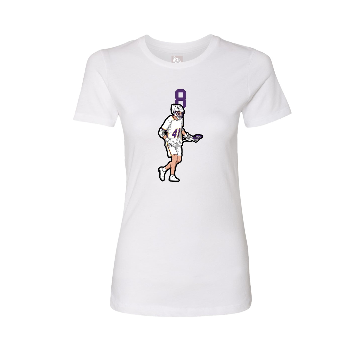 Fitted Women's Tee — Number Top in White