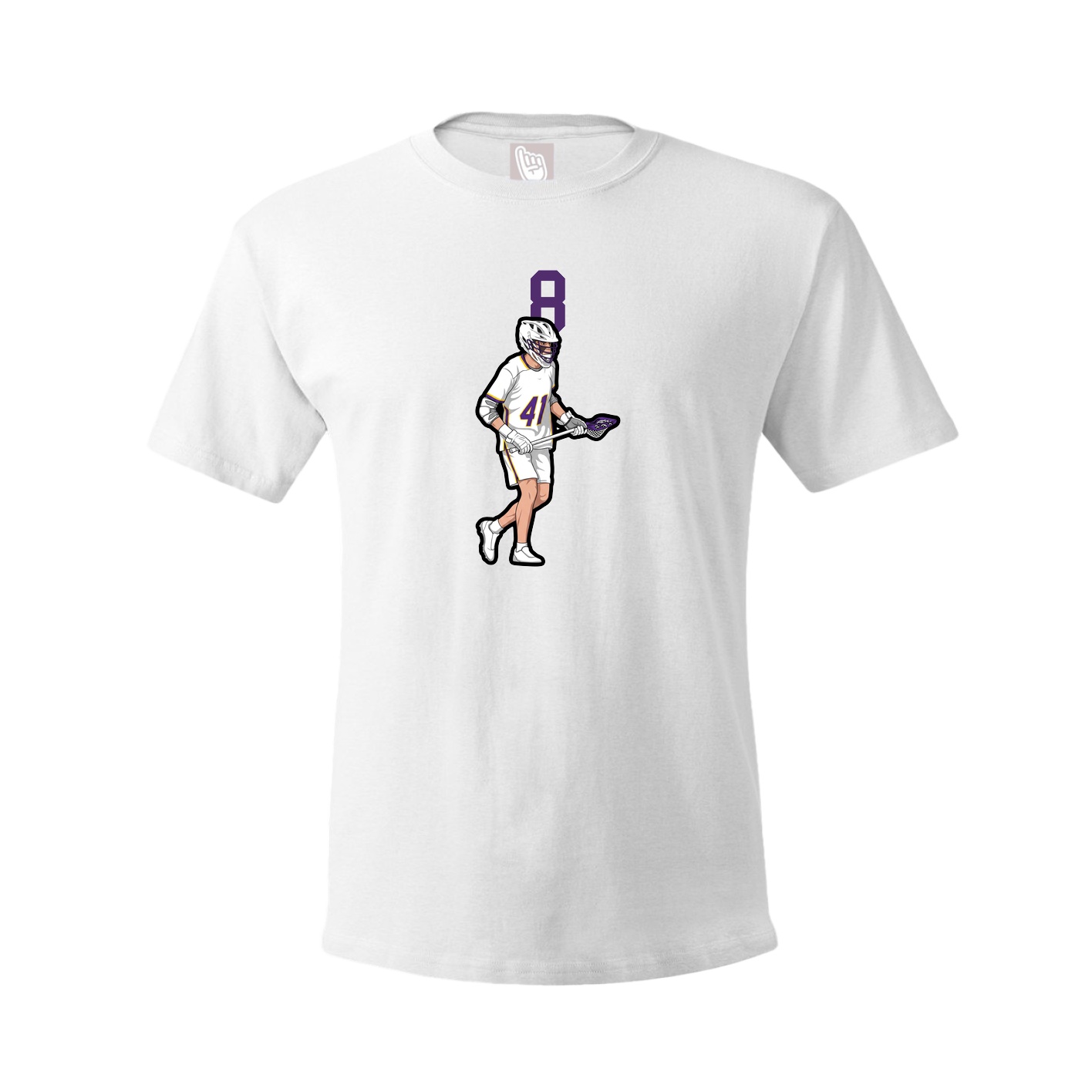 Youth Tee — Number Top in White