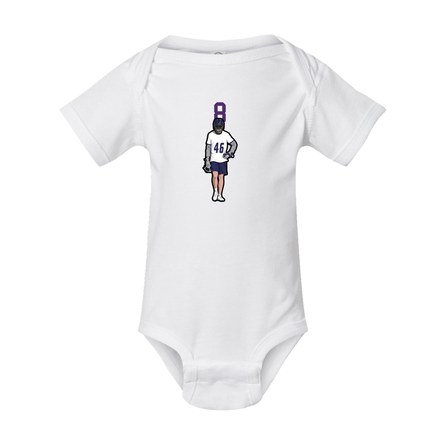 Baby Onesie — Number Top in White