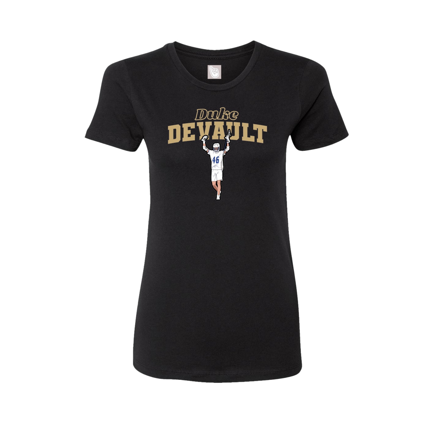 Fitted Women's Tee — Name Arch in Black