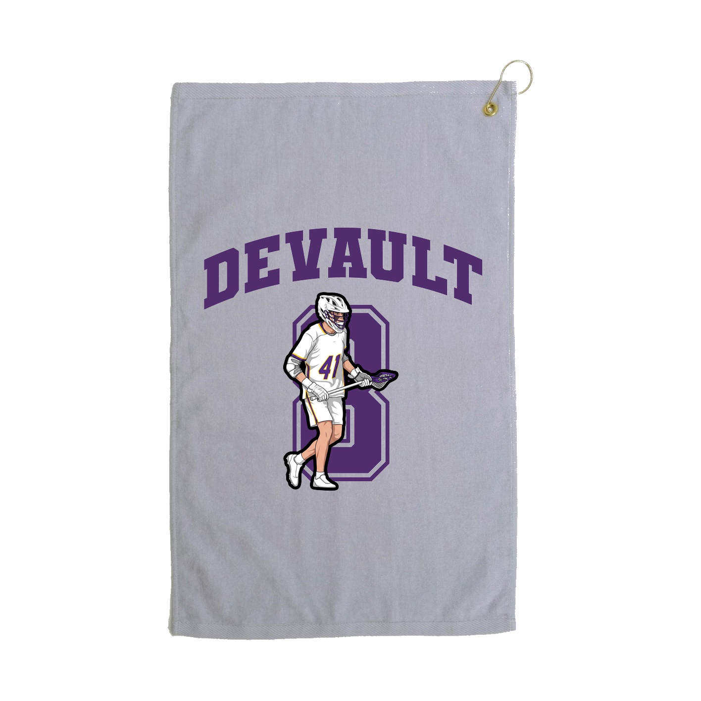 Golf Towel — Number in Grey