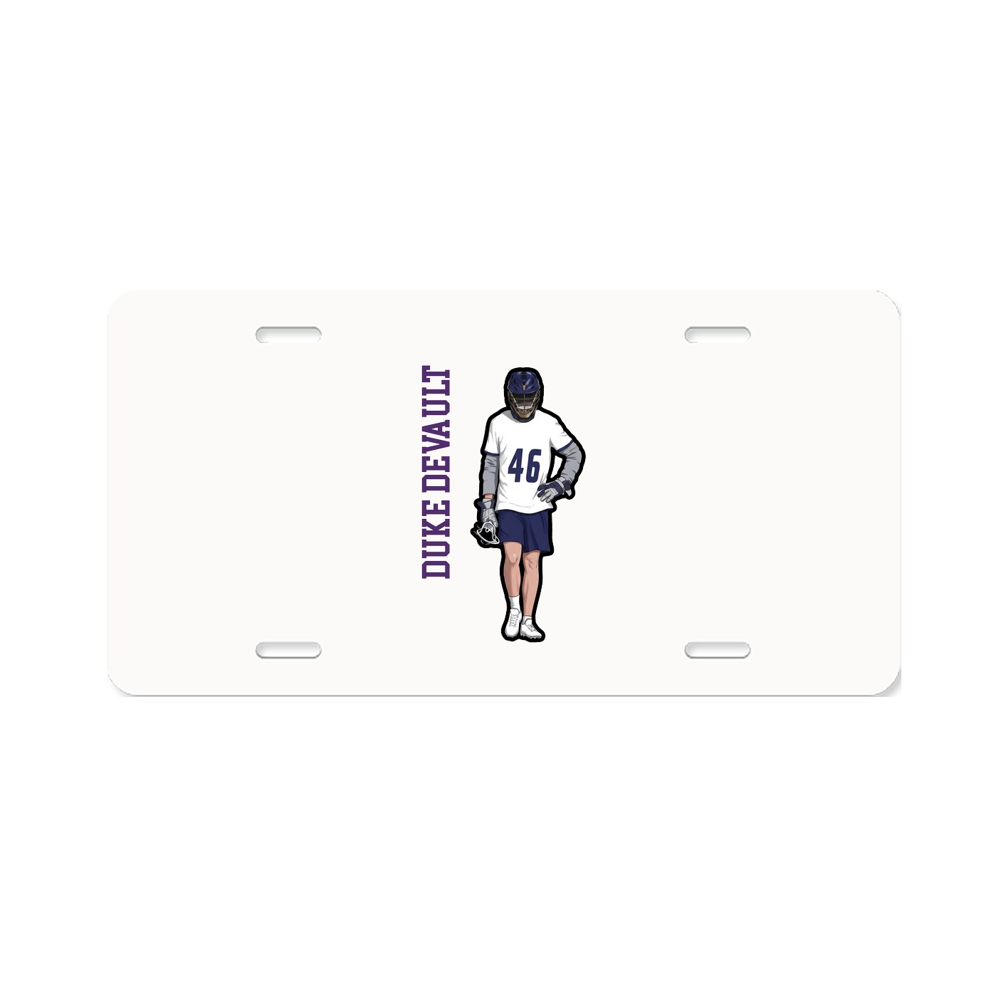 License Plate — Name Vertical in Classic
