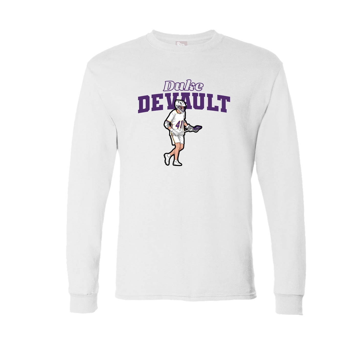 Long Sleeve Tee — Name Arch in White