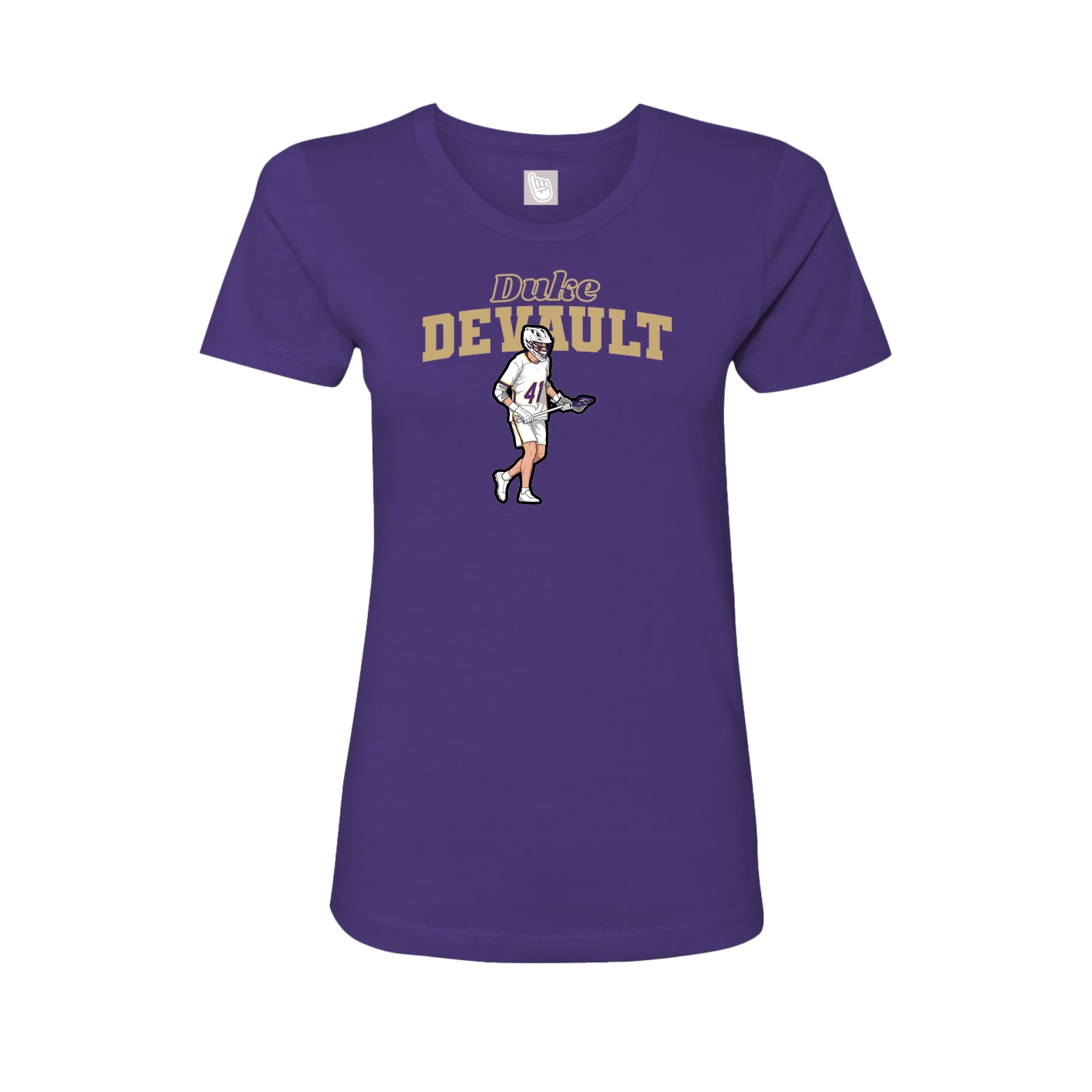 Fitted Women's Tee — Name Arch in Purple