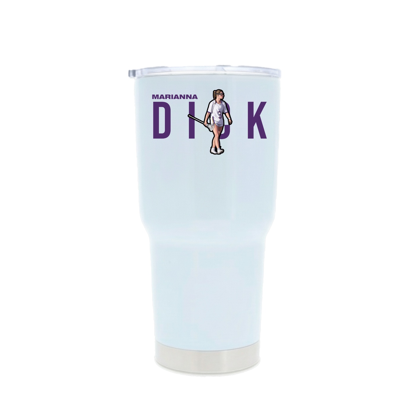 30oz Stainless Steel Tumbler — Player Name in White