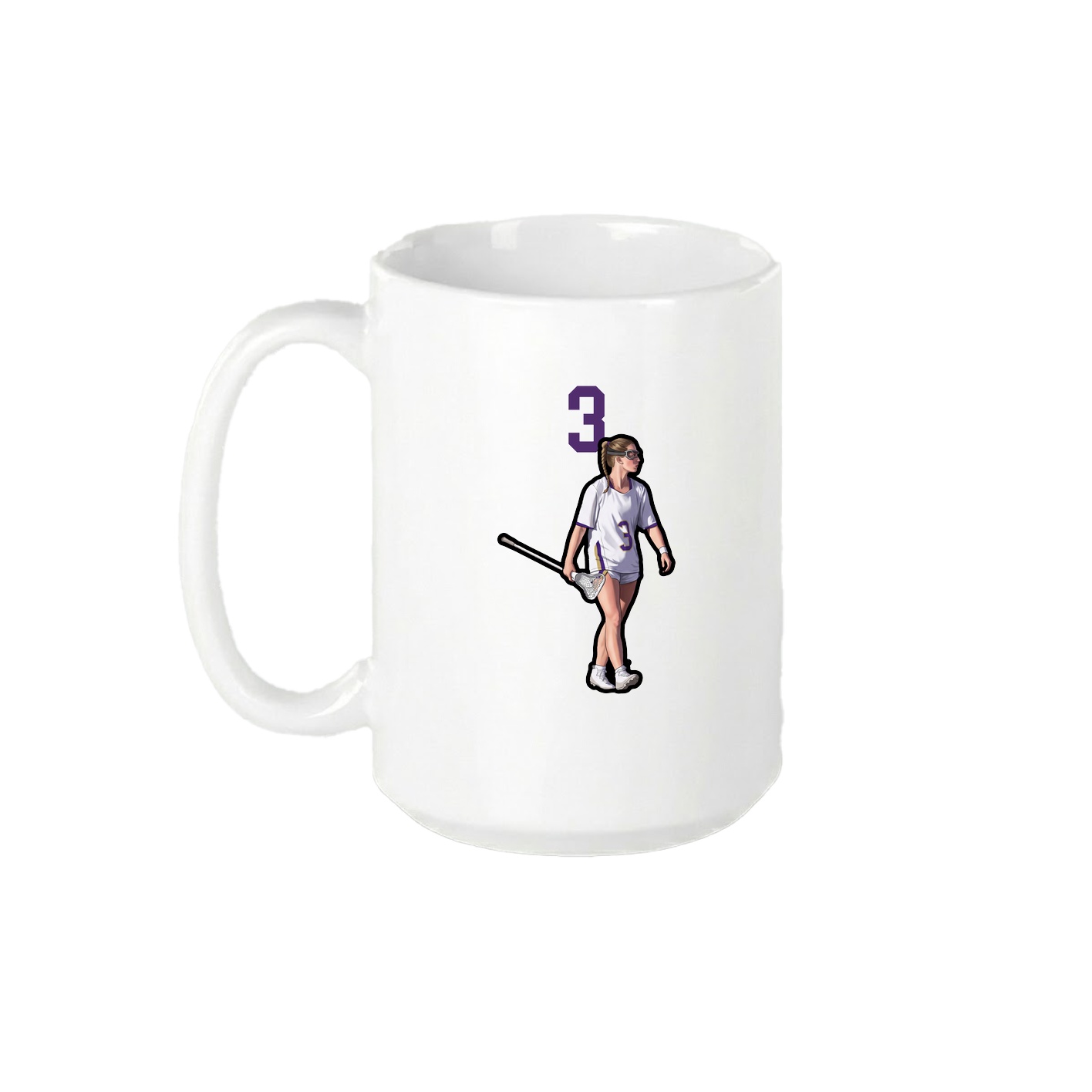 15oz Coffee Mug — Number Top in White