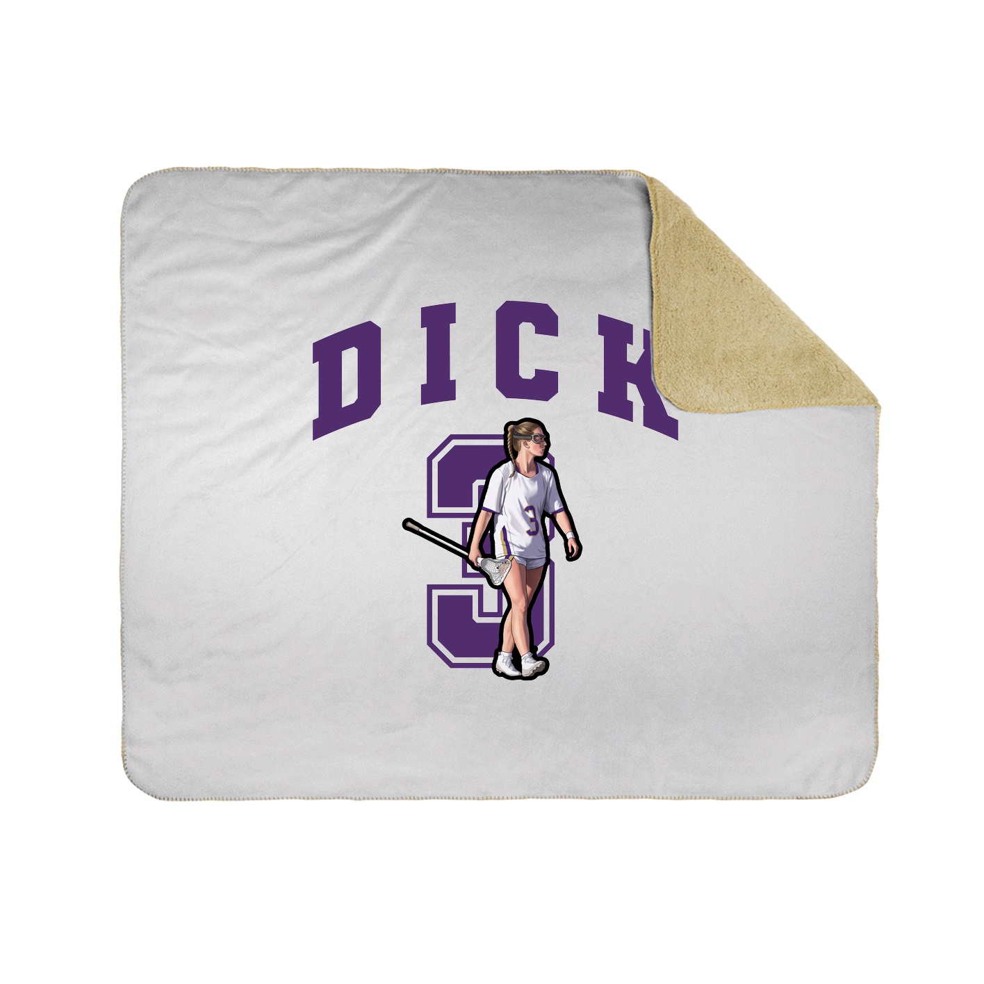 Throw Blanket — Number in White