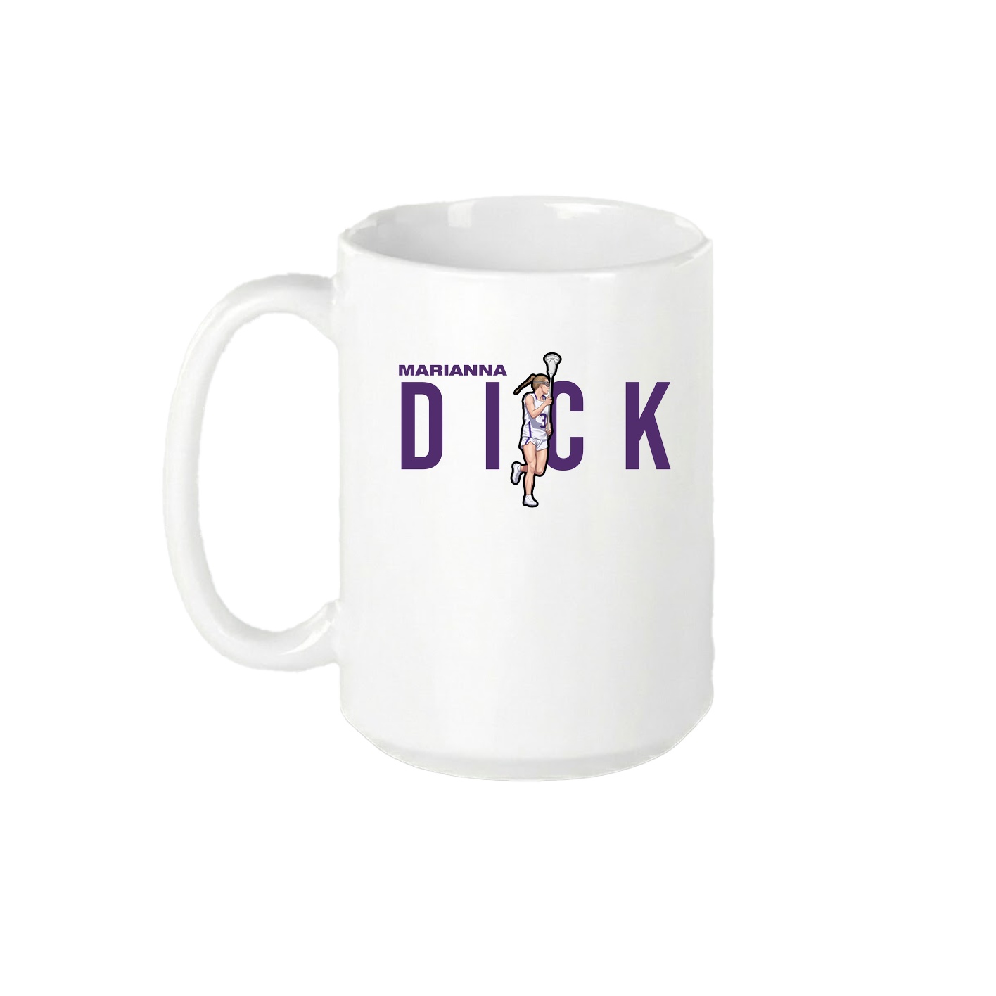 15oz Coffee Mug — Player Name in White