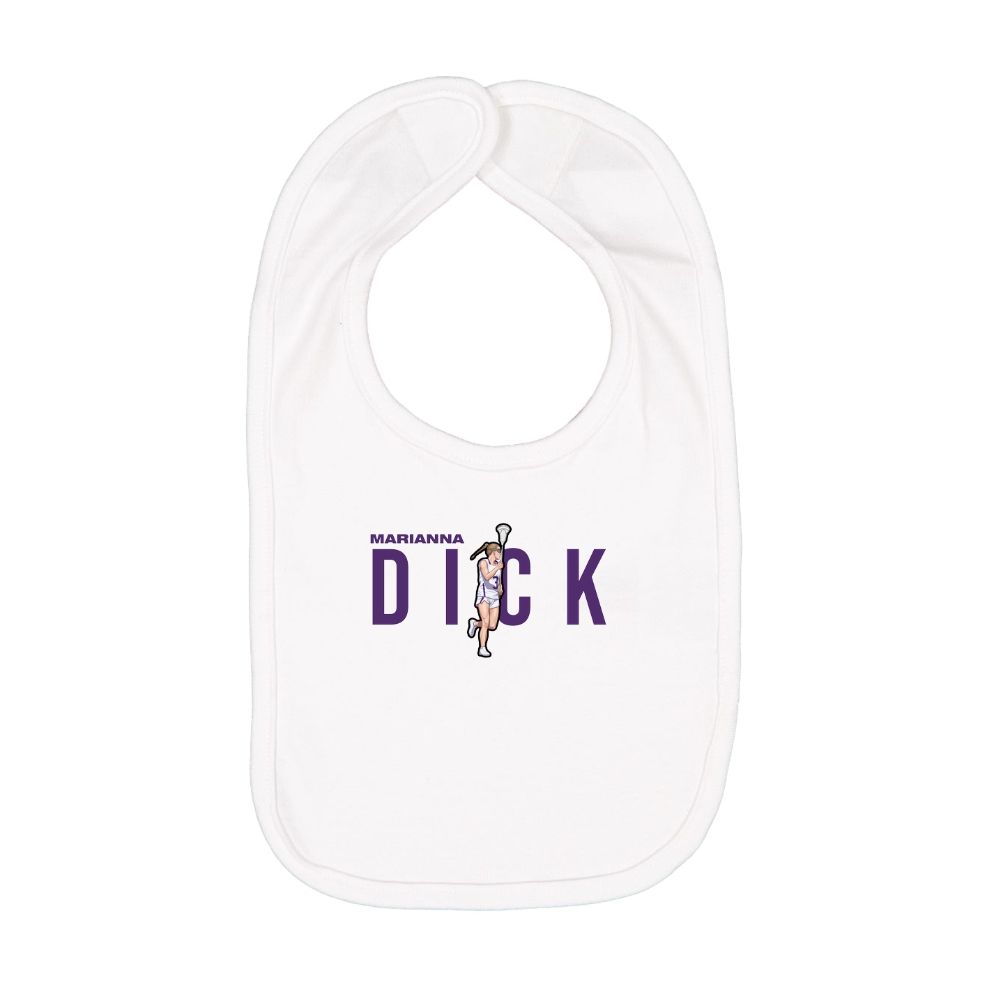 Infant Bib — Player Name in White