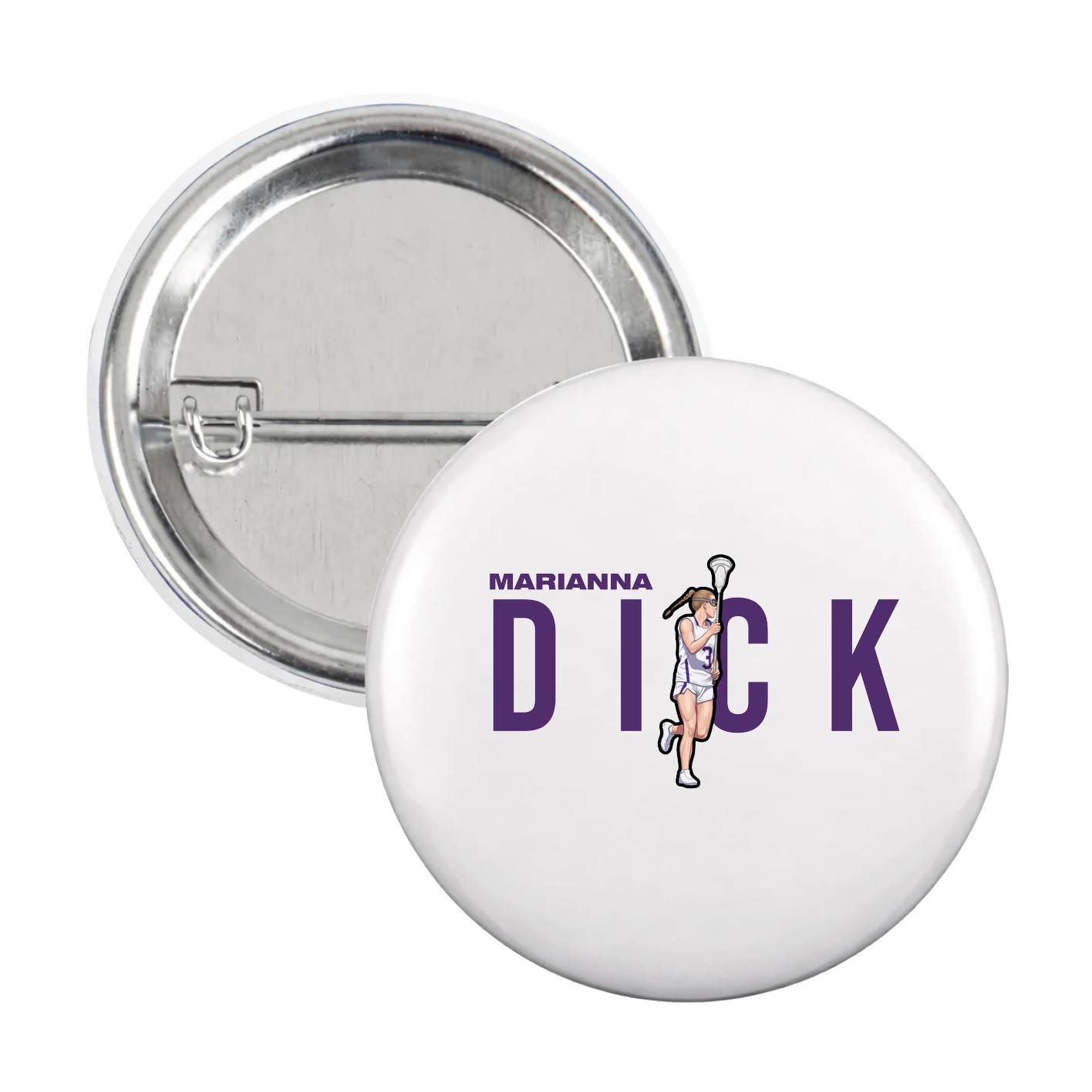 Game Day Button — Player Name in White