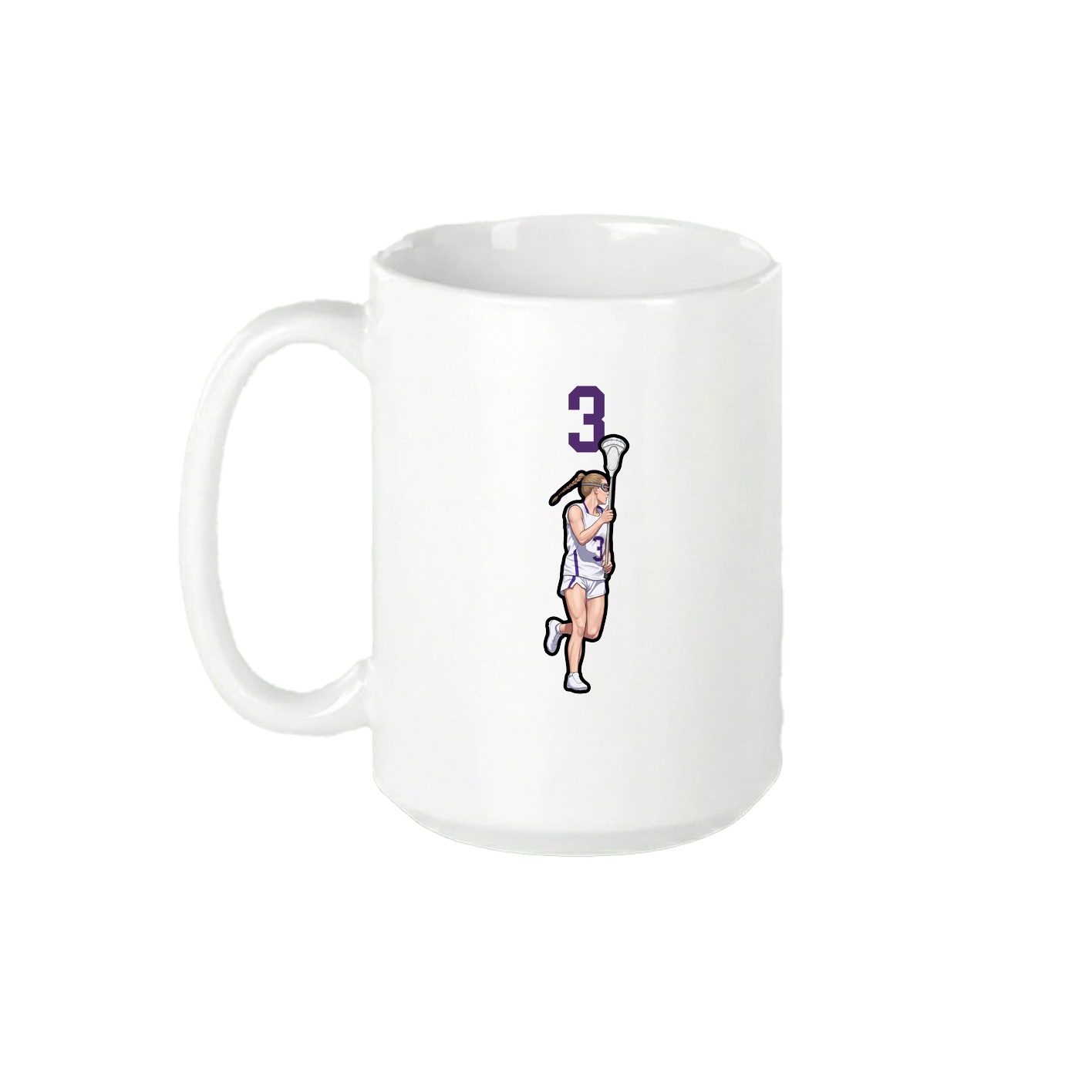 15oz Coffee Mug — Number Top in White
