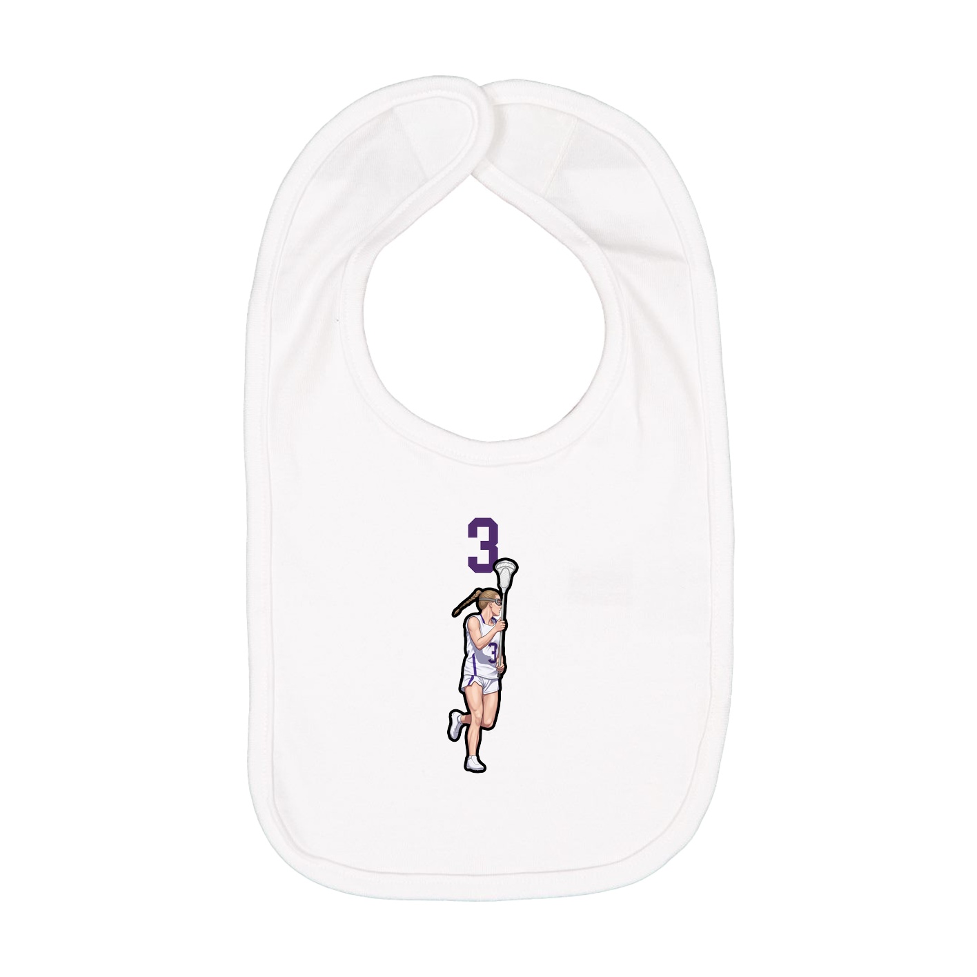 Infant Bib — Number Top in White