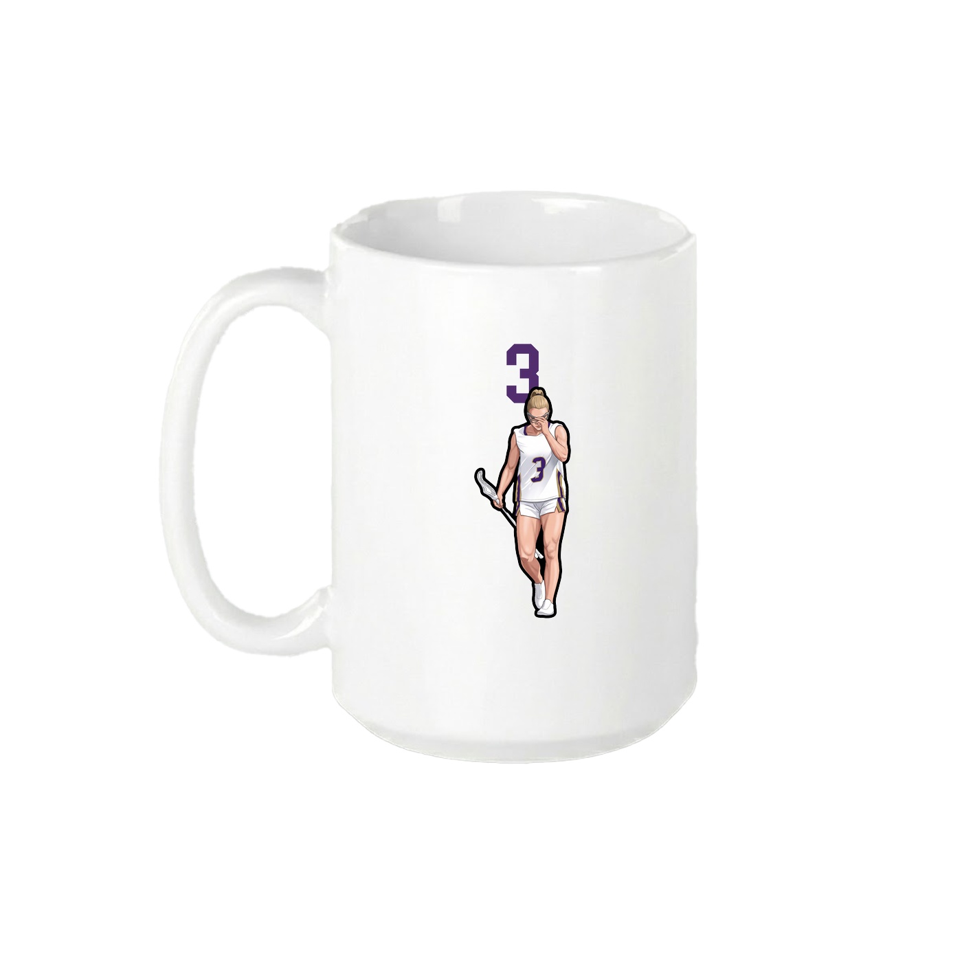 15oz Coffee Mug — Number Top in White