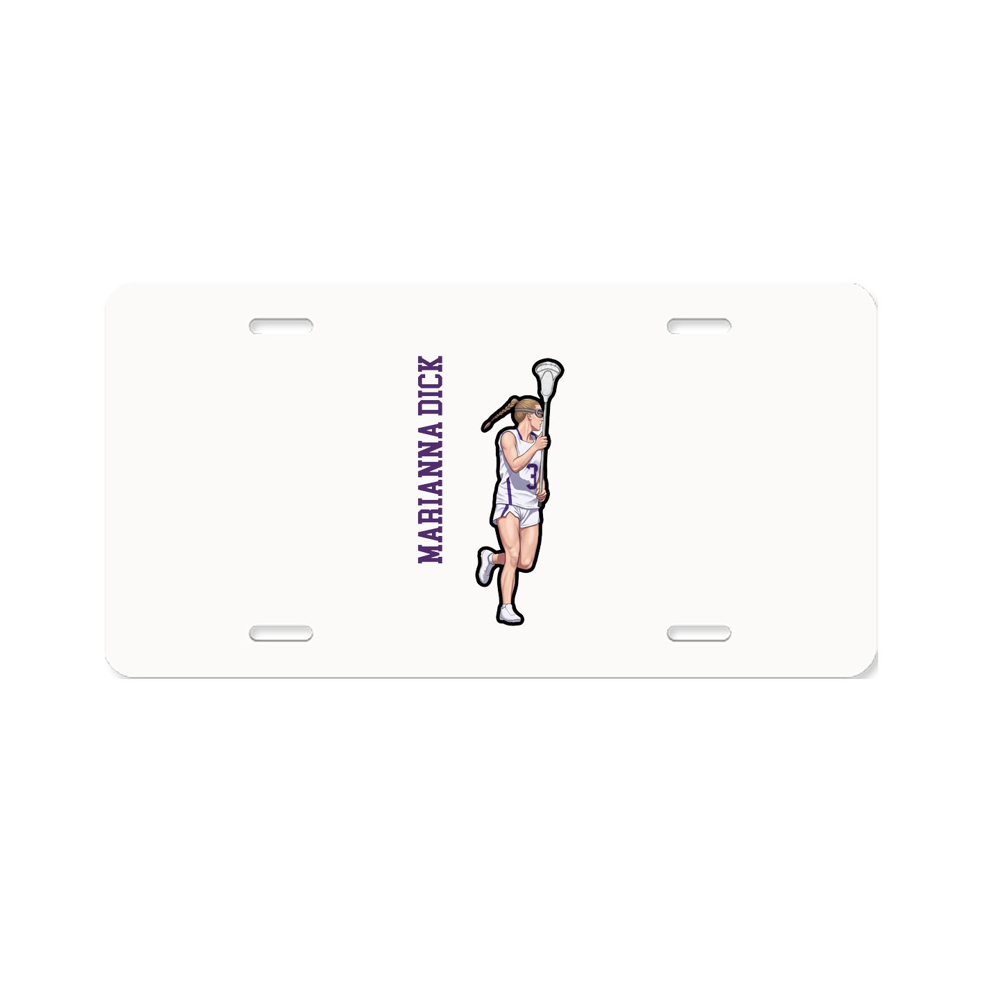 License Plate — Name Vertical in Classic