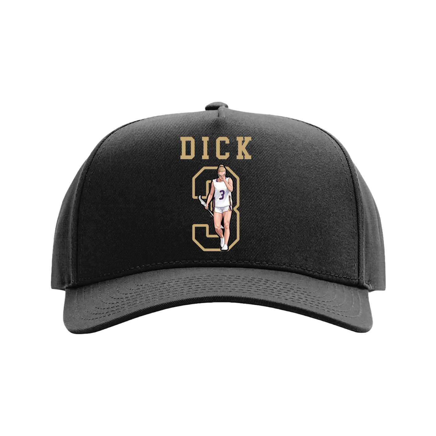 Full Fabric Five-Panel Champ Cap — Shirsey in Black