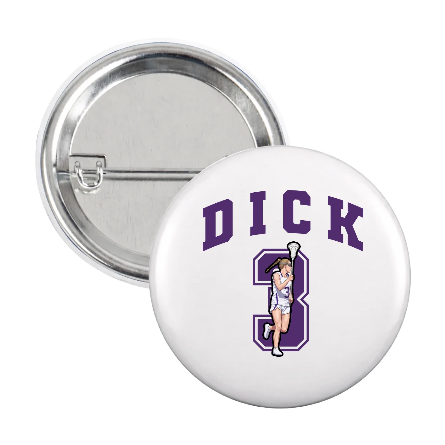 Game Day Button — Number in White
