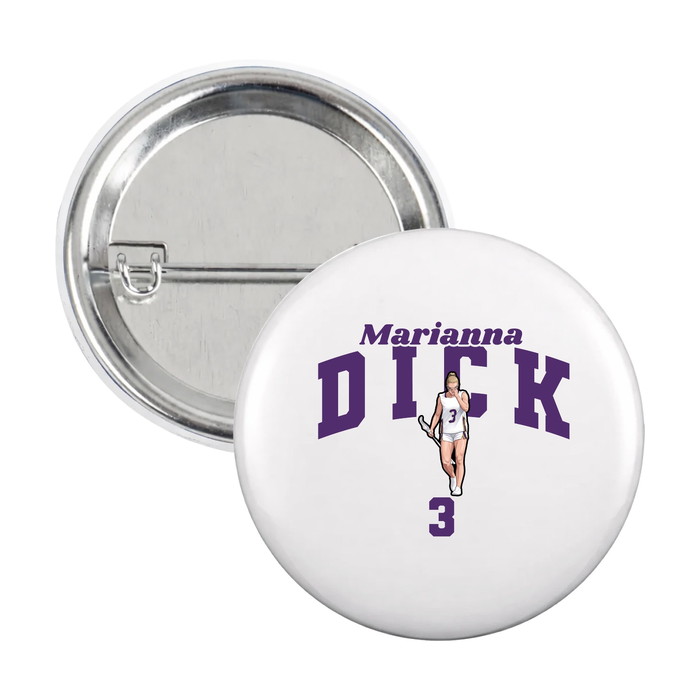 Game Day Button — Signature Arch in White