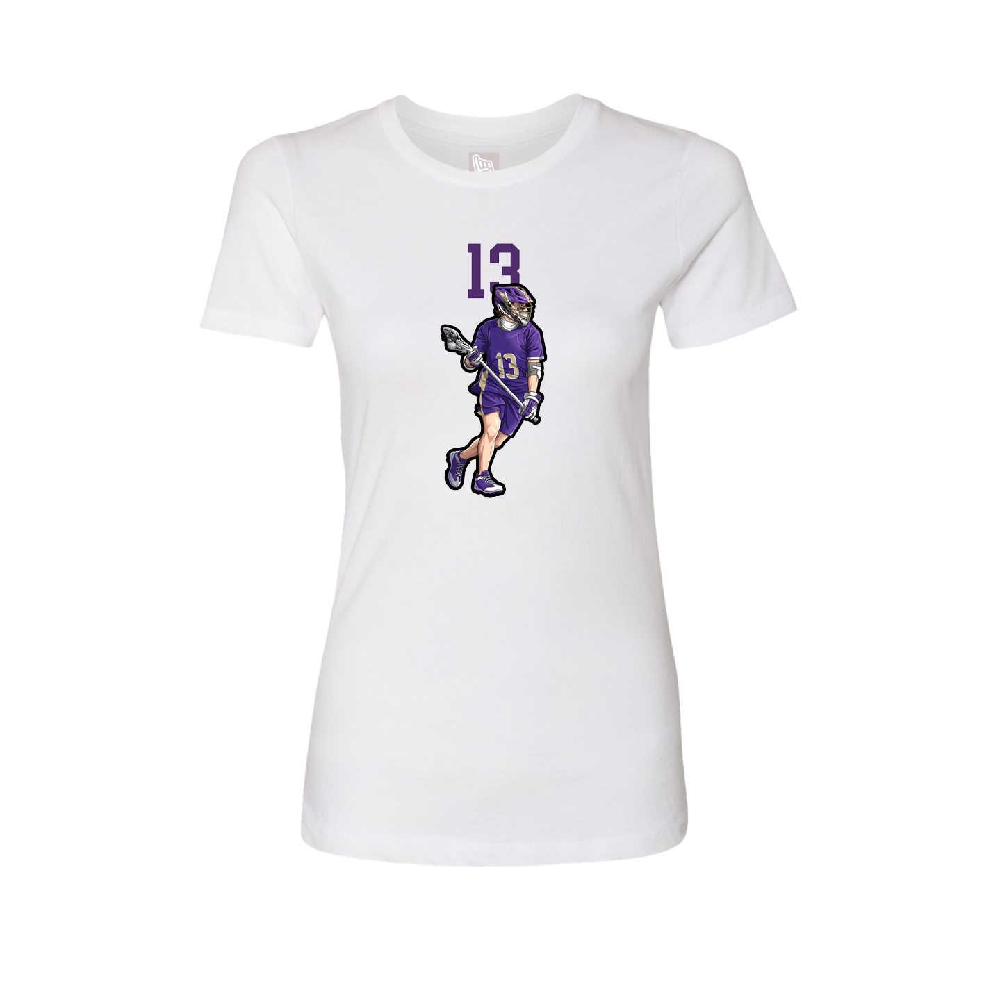 Fitted Women's Tee — Number Top in White