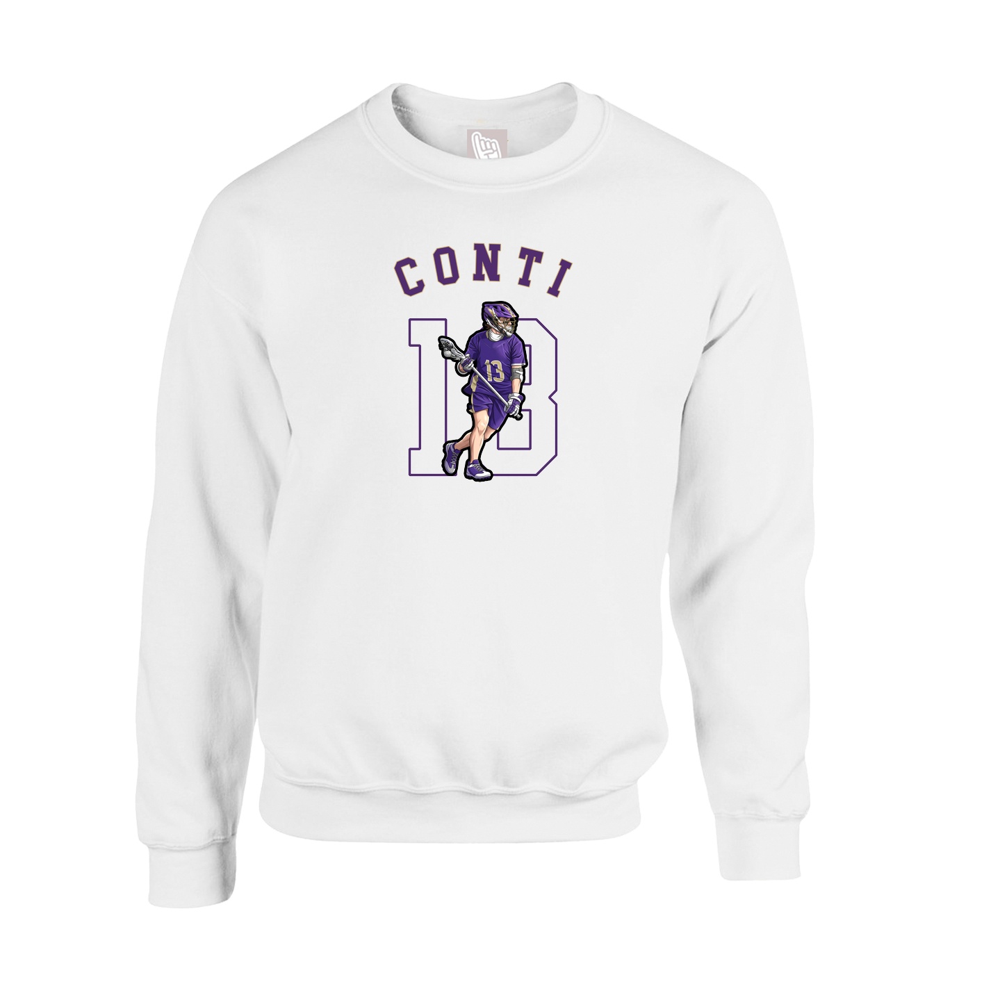 Fleece Crew — Shirsey Arch in White
